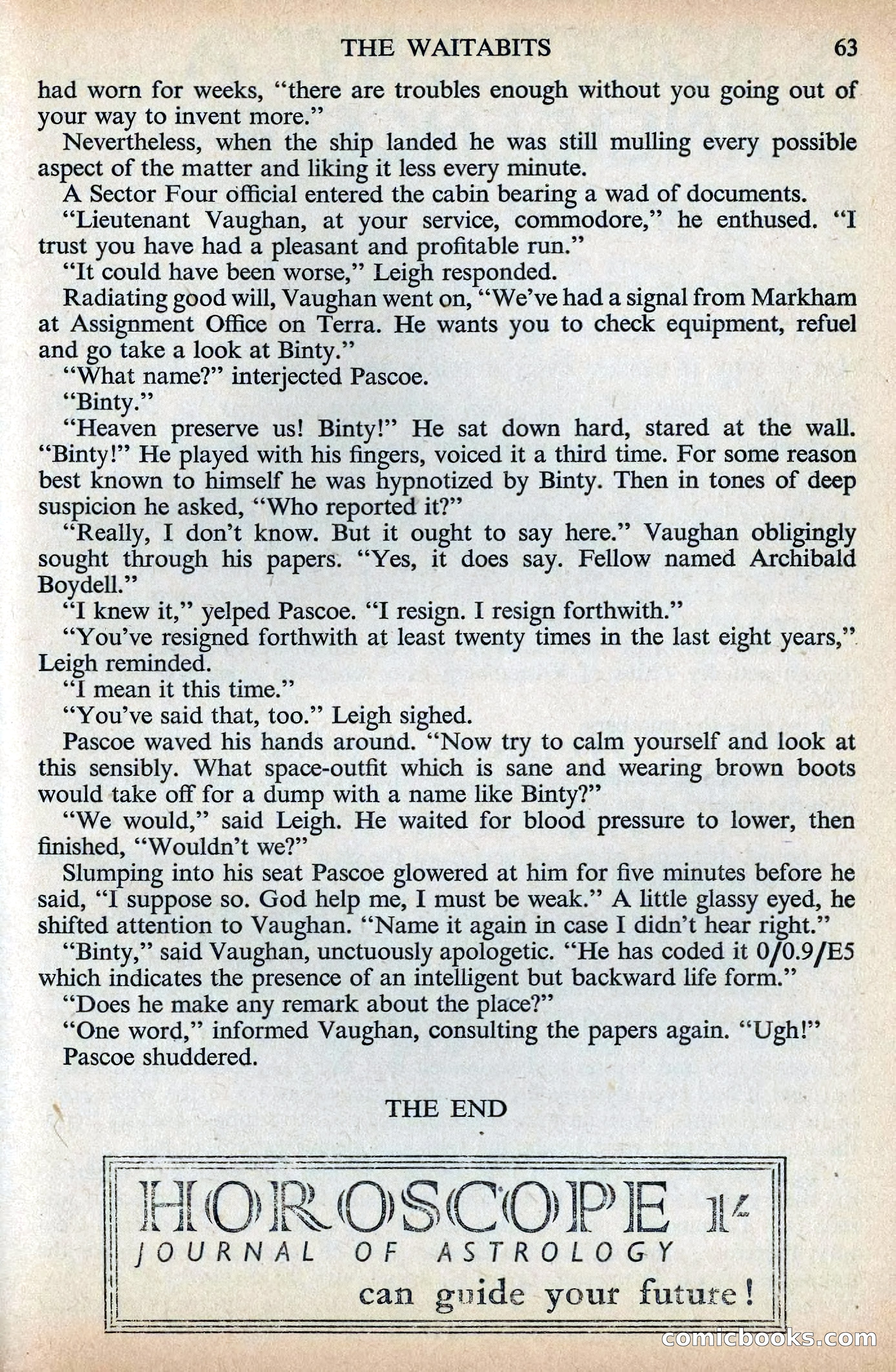 Astounding Science Fiction, British Edition, December 1955 — page 65 of 133