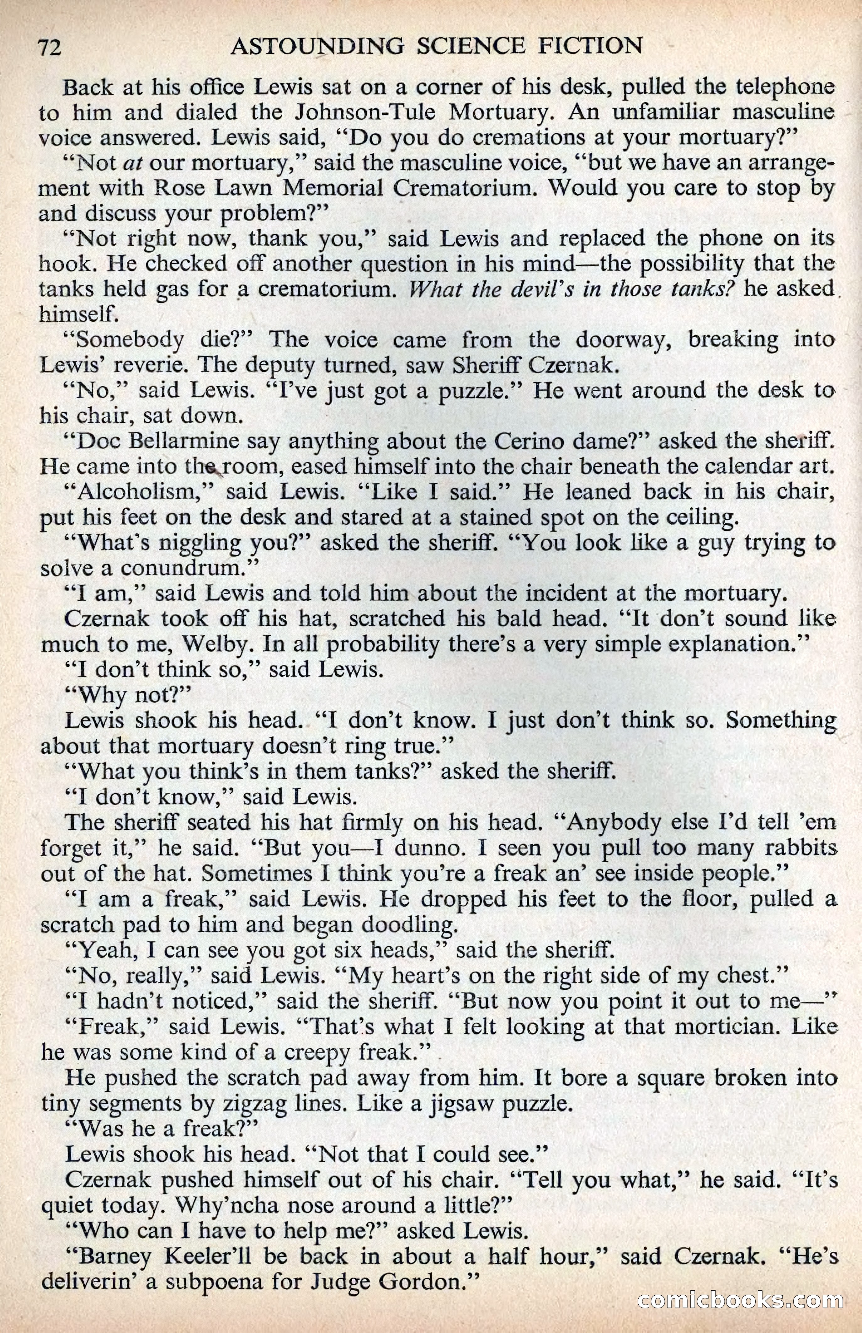 Astounding Science Fiction, British Edition, December 1955 — page 74 of 133
