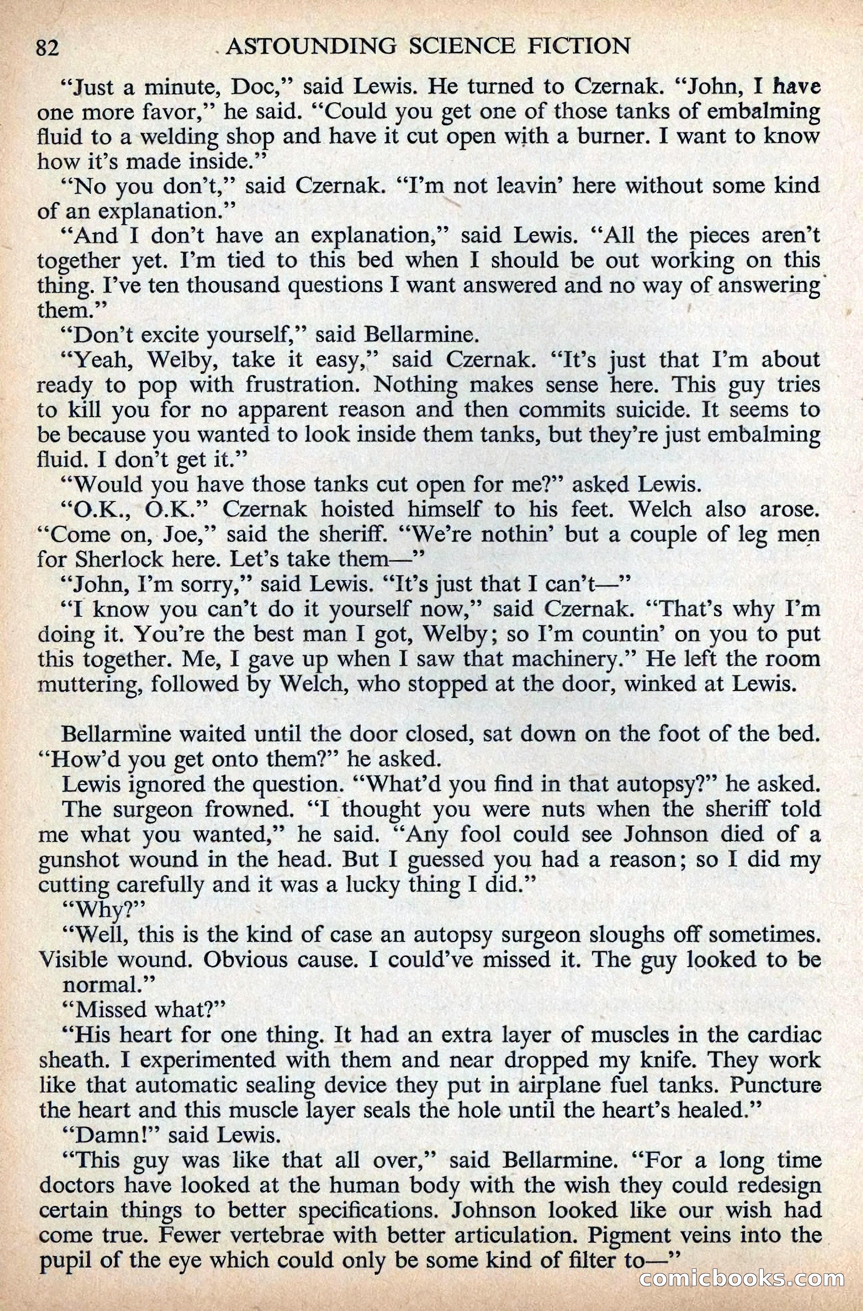 Astounding Science Fiction, British Edition, December 1955 — page 84 of 133