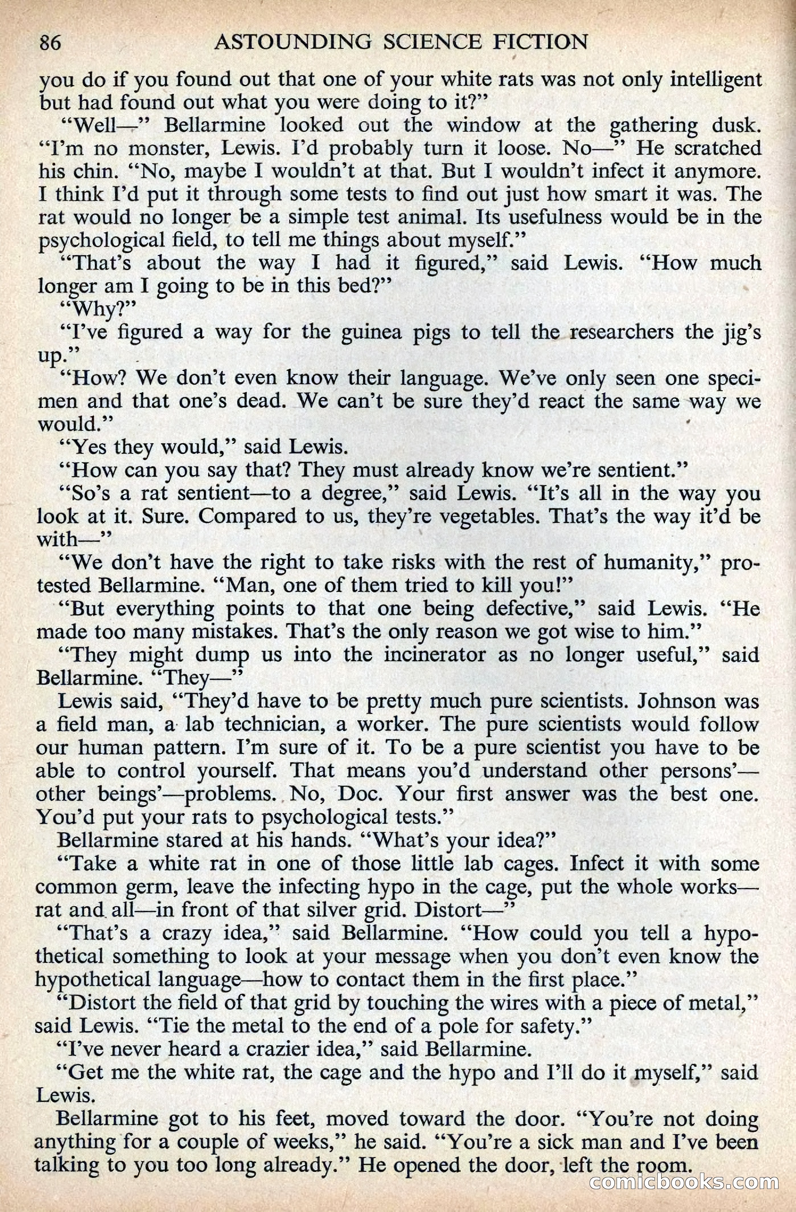 Astounding Science Fiction, British Edition, December 1955 — page 88 of 133