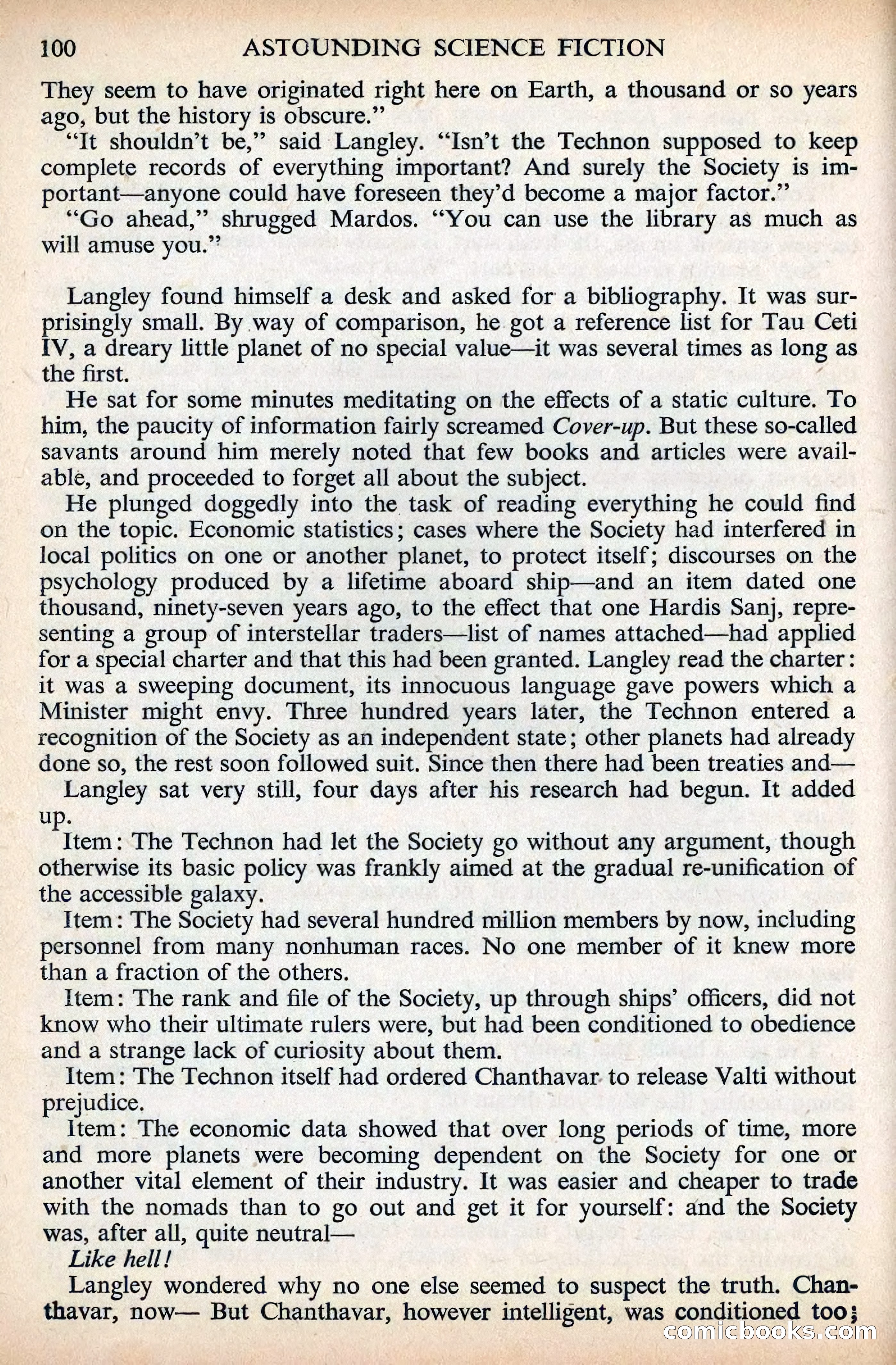 Astounding Science Fiction, British Edition, December 1955 — page 102 of 133