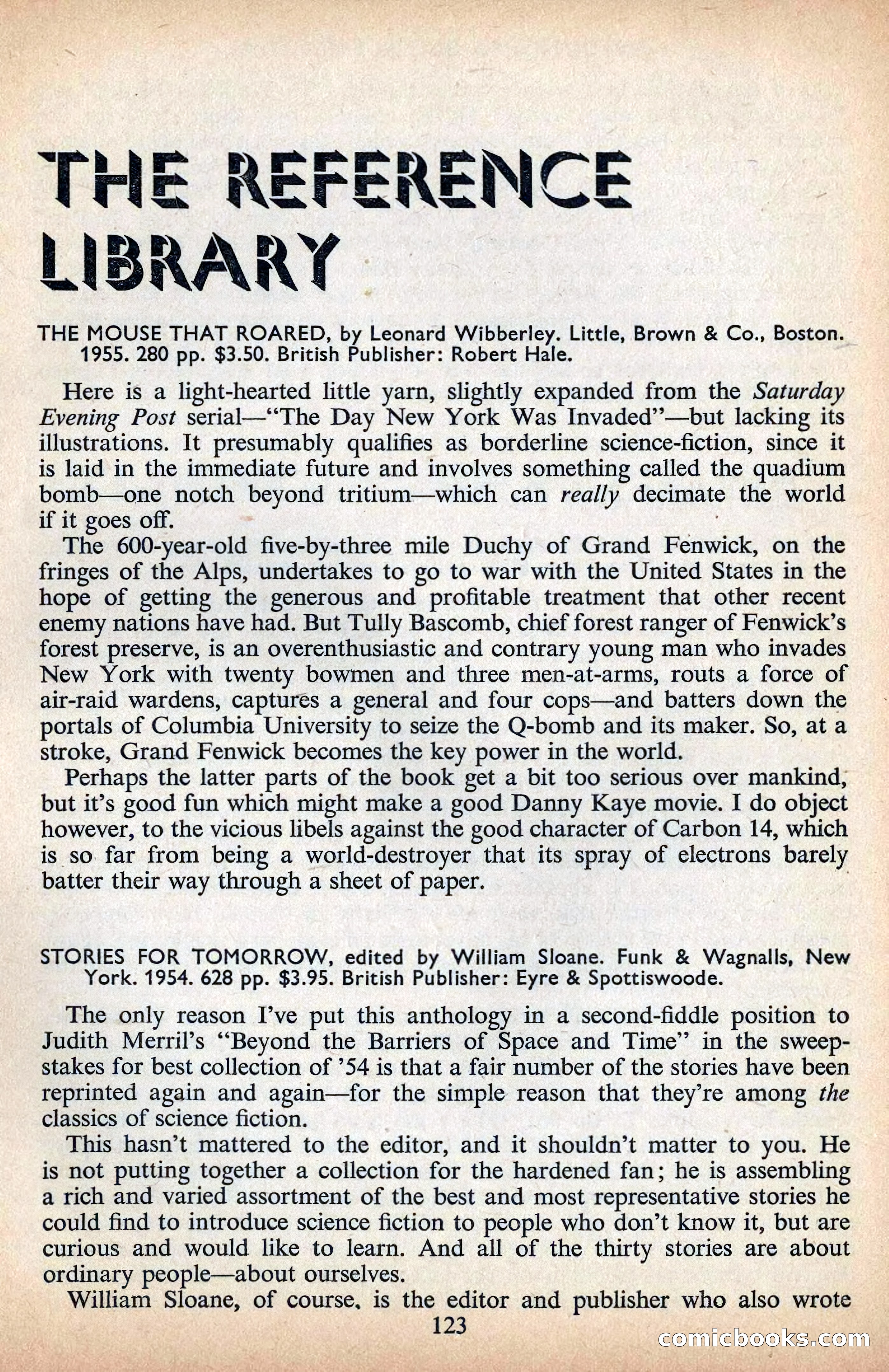 Astounding Science Fiction, British Edition, December 1955 — page 125 of 133