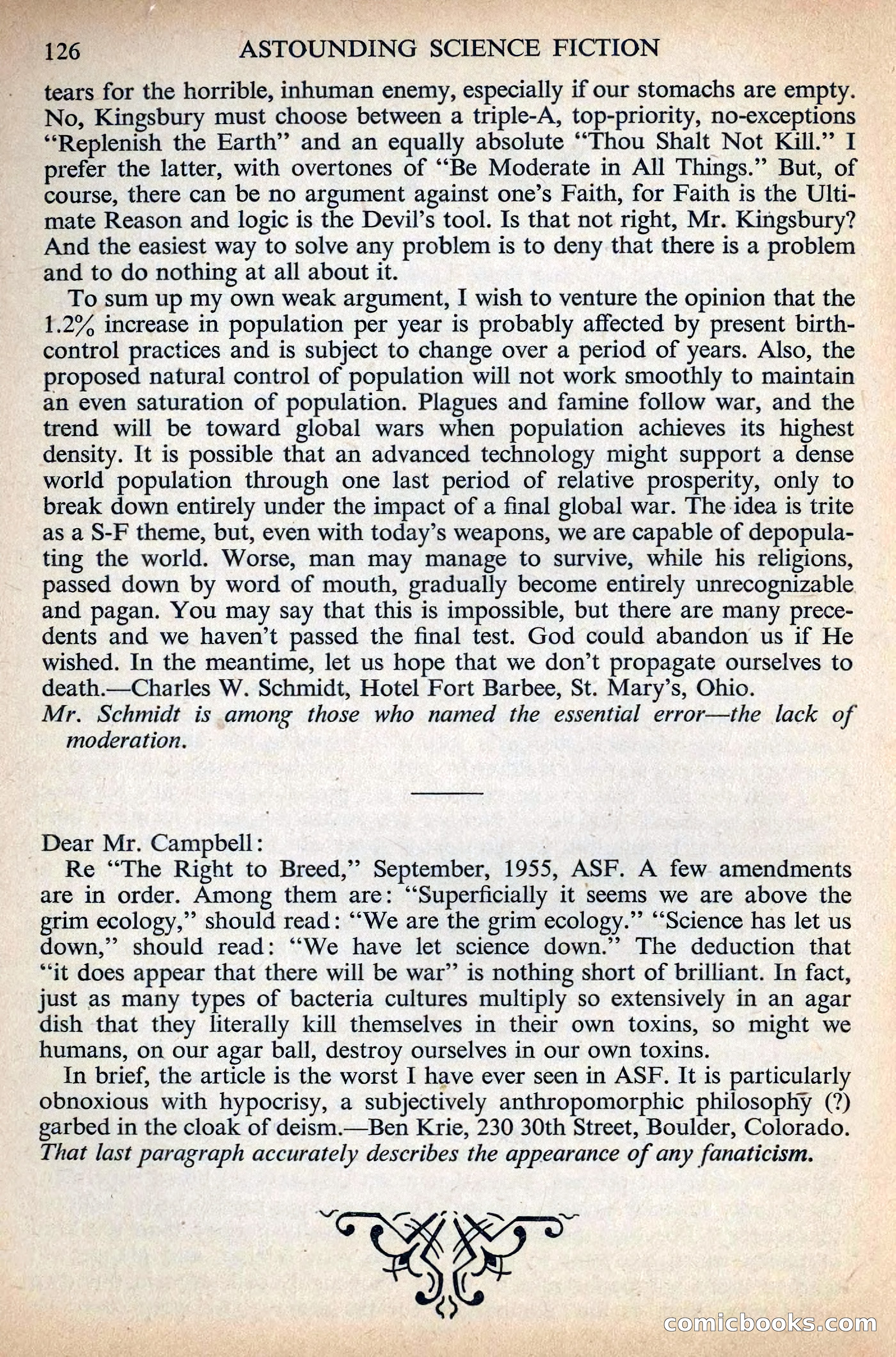Astounding Science Fiction, British Edition, December 1955 — page 128 of 133