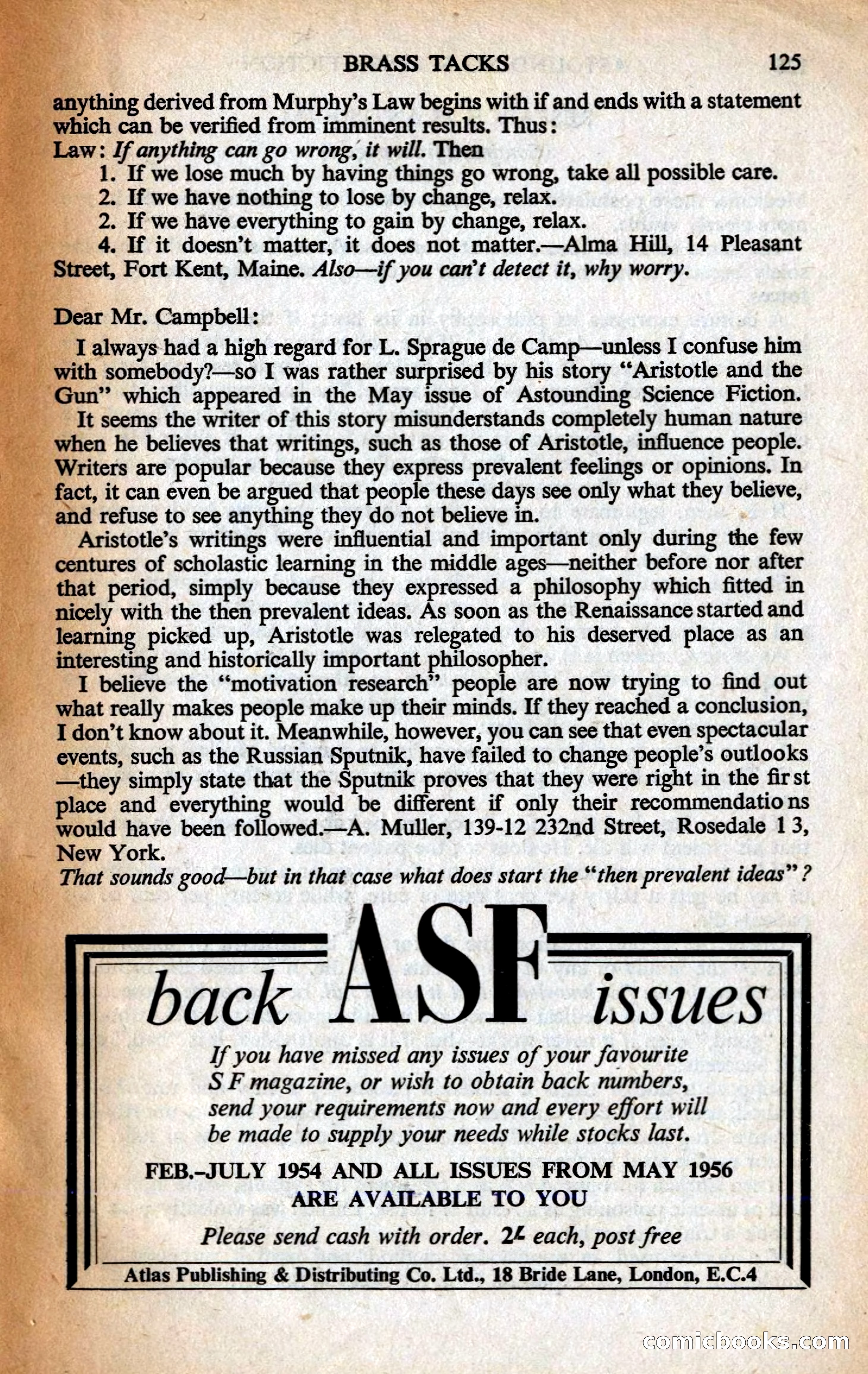 Astounding British Edition, August 1958 — page 127 of 132