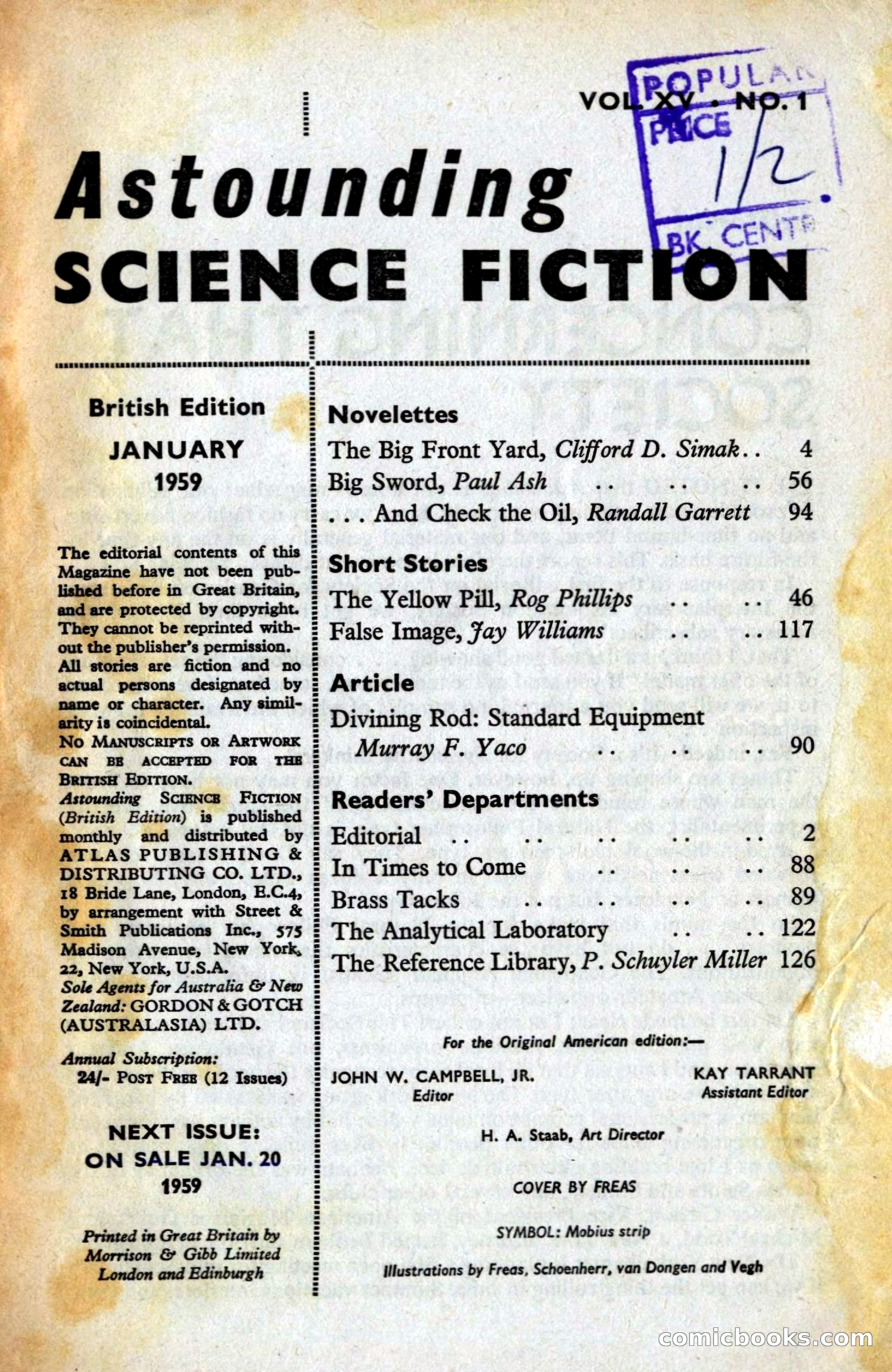 Astounding Science Fiction, British Edition — page 3 of 132
