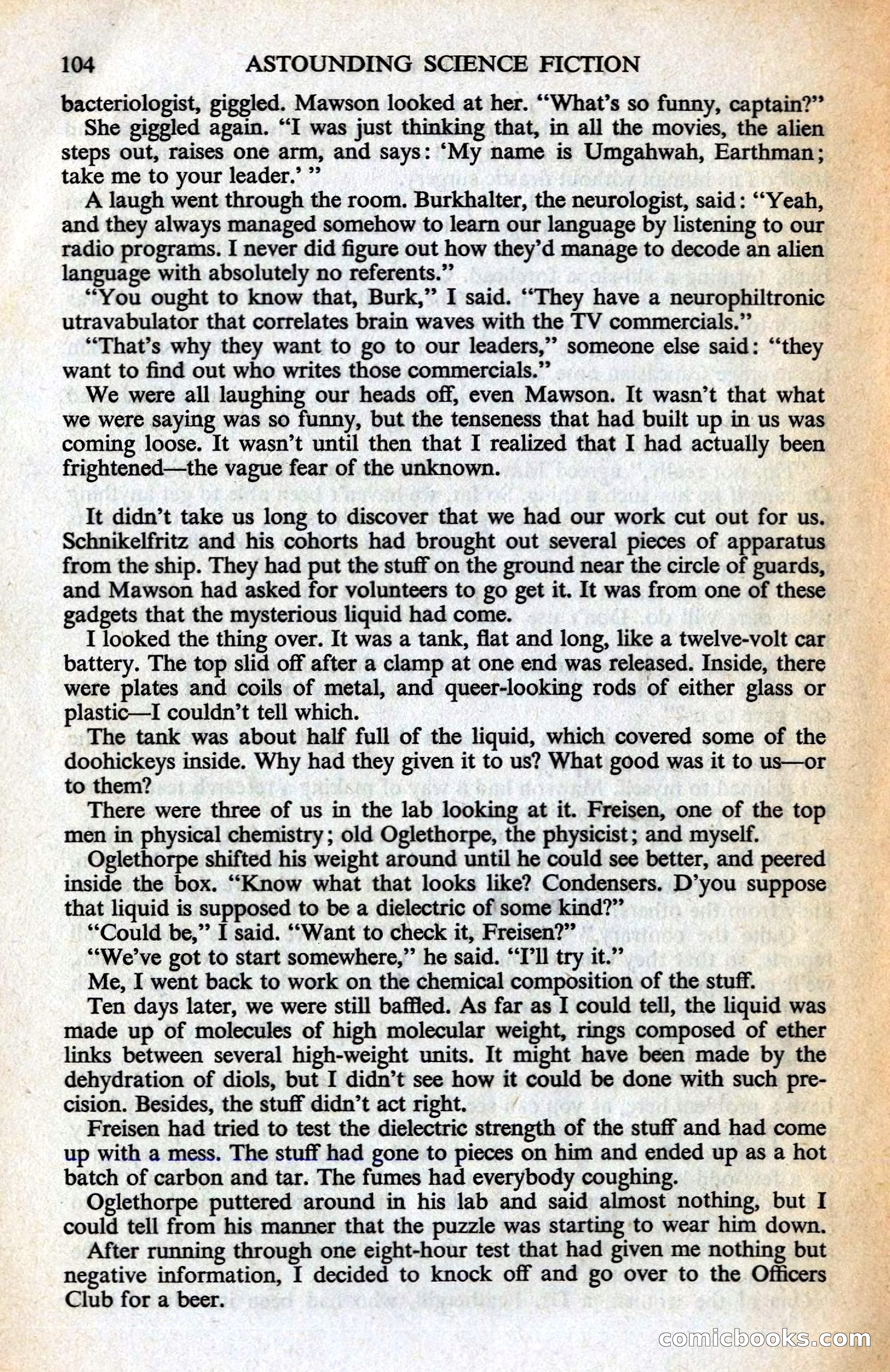 Astounding Science Fiction, British Edition — page 106 of 132