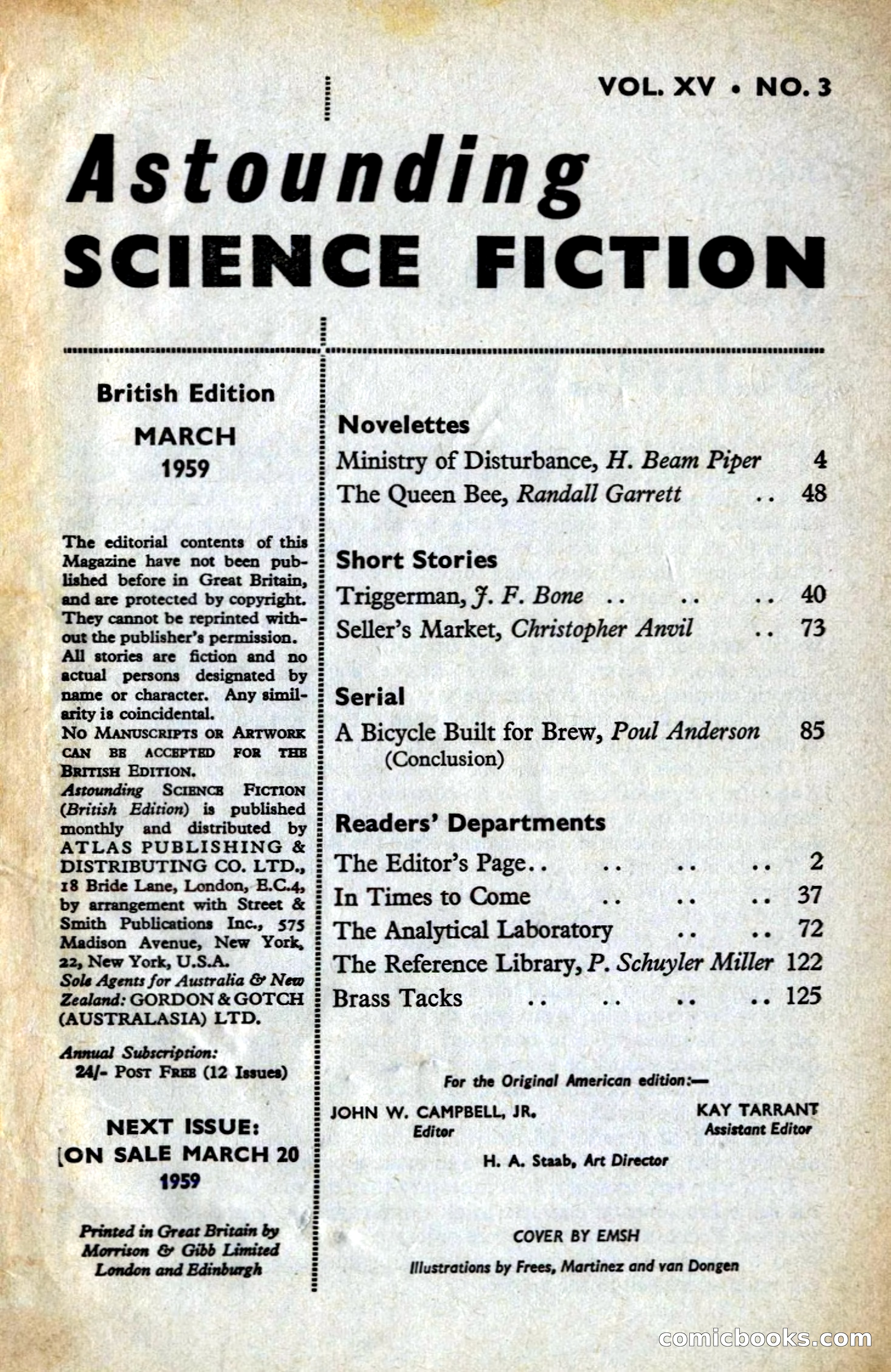 Astounding British Edition, Volume 15, No. 3 — page 3 of 132