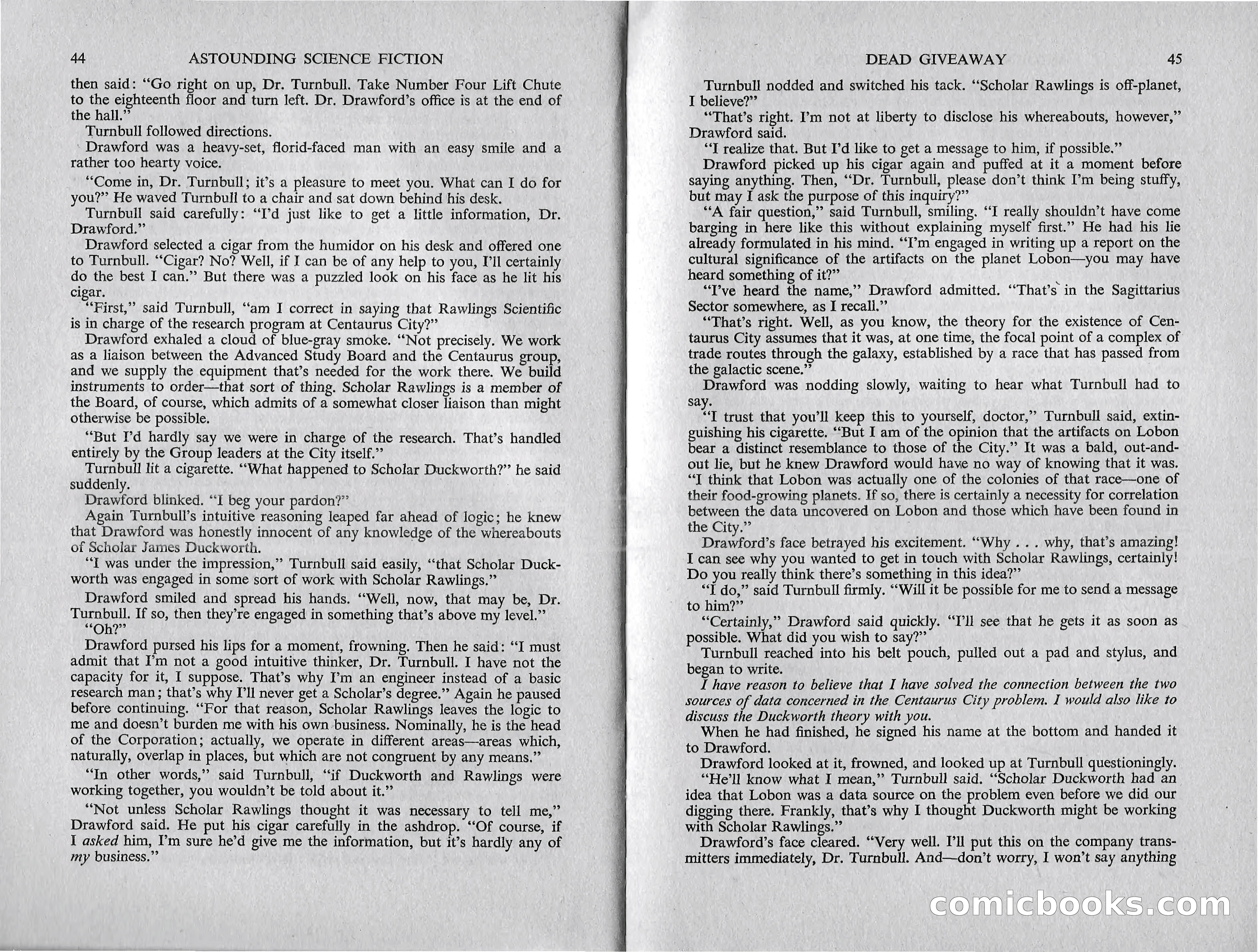 Astounding Science Fiction (British Edition) — page 24 of 67