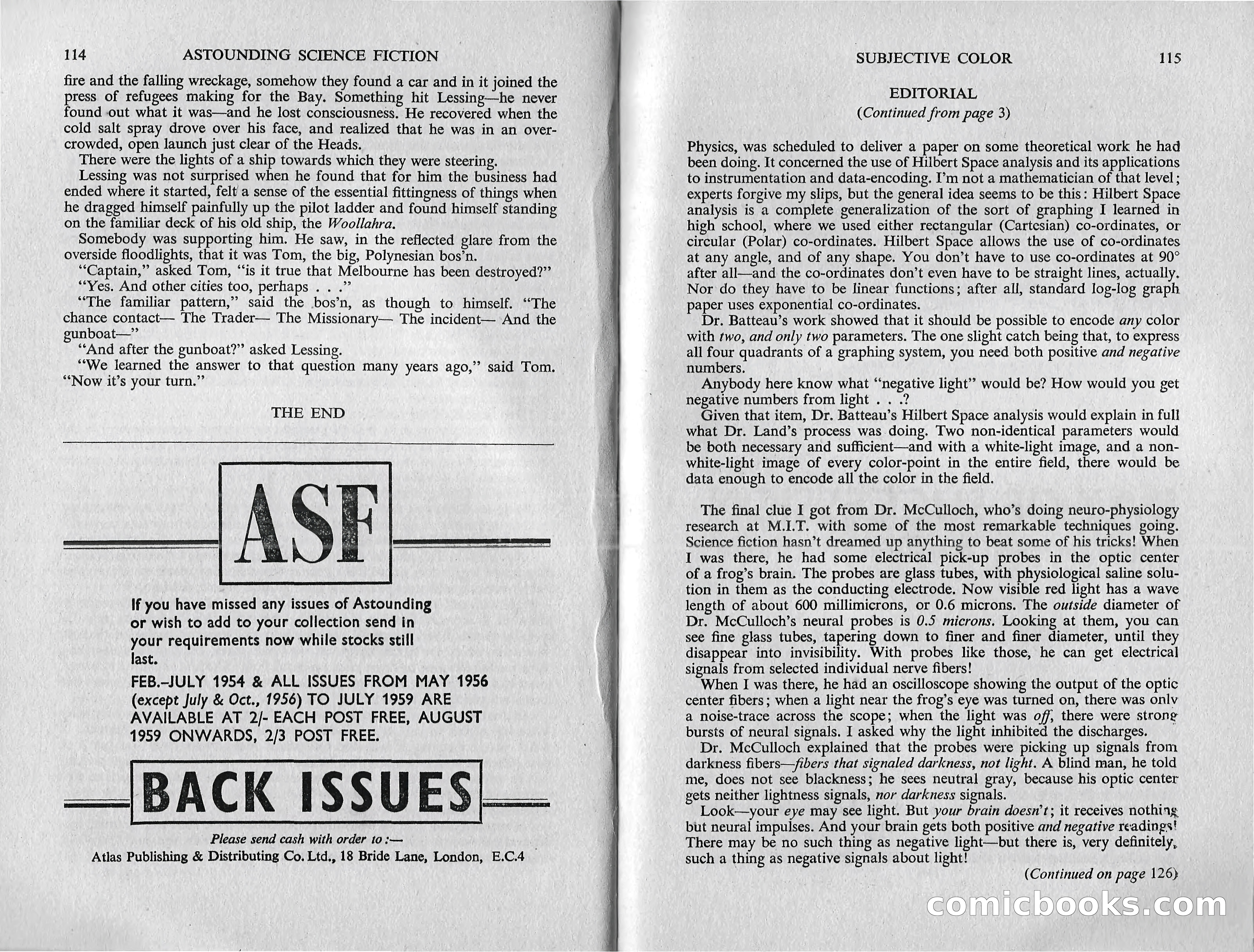 Astounding Science Fiction (British Edition) — page 59 of 67