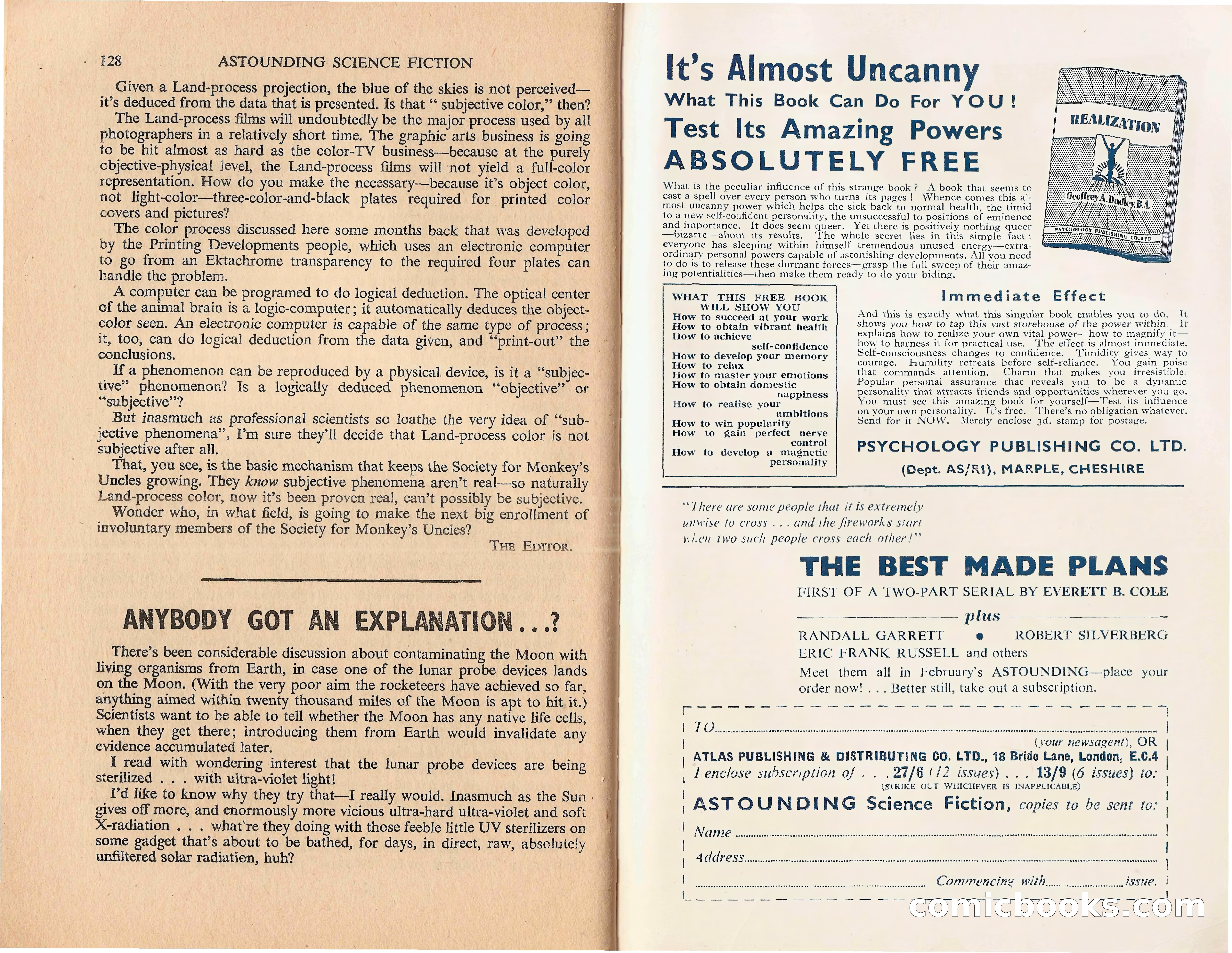 Astounding Science Fiction (British Edition) — page 66 of 67