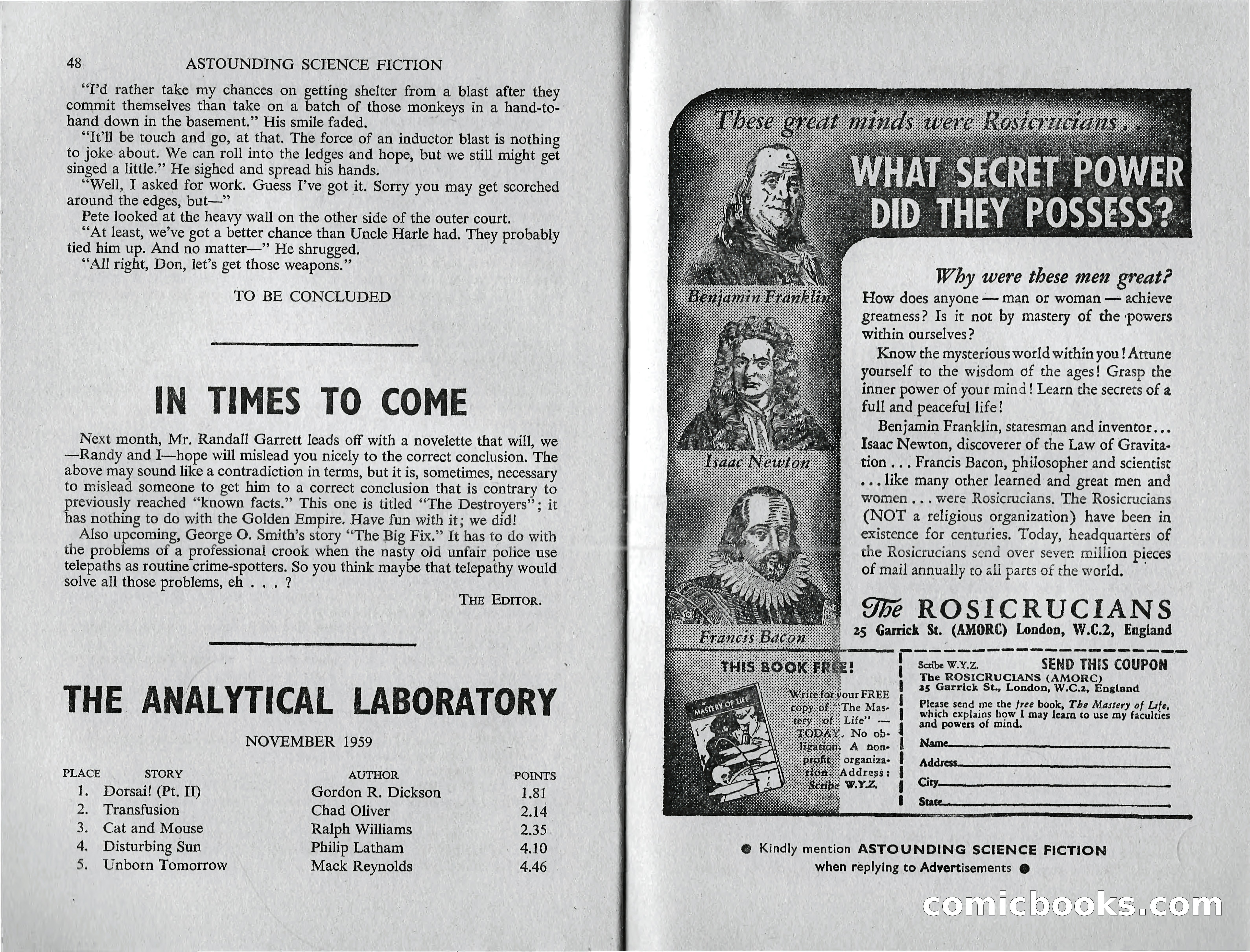 Astounding Science Fiction, February 1960 (British Edition) — page 26 of 67