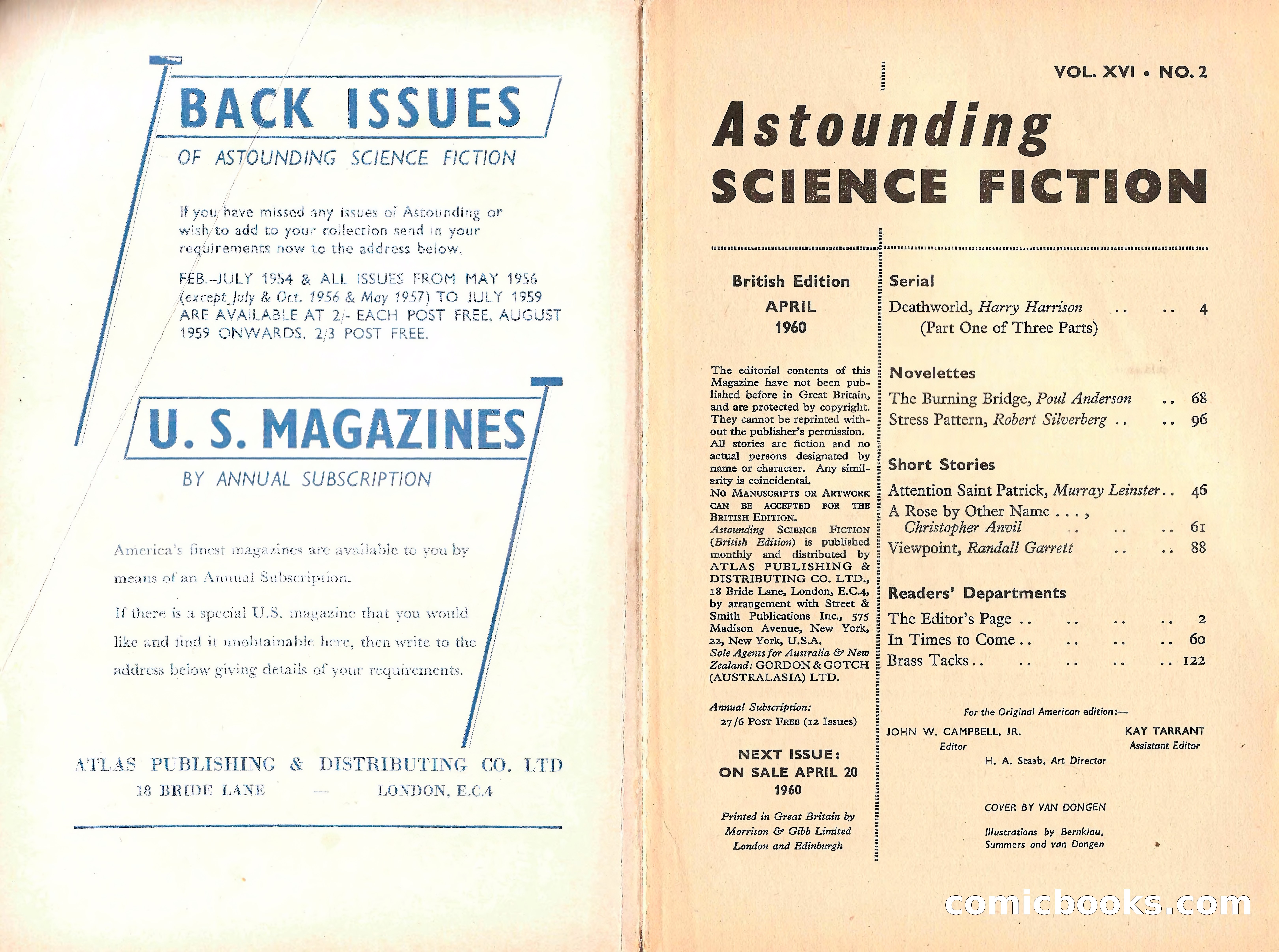 Astounding Science Fiction, April 1960 (British Edition) — page 2 of 67
