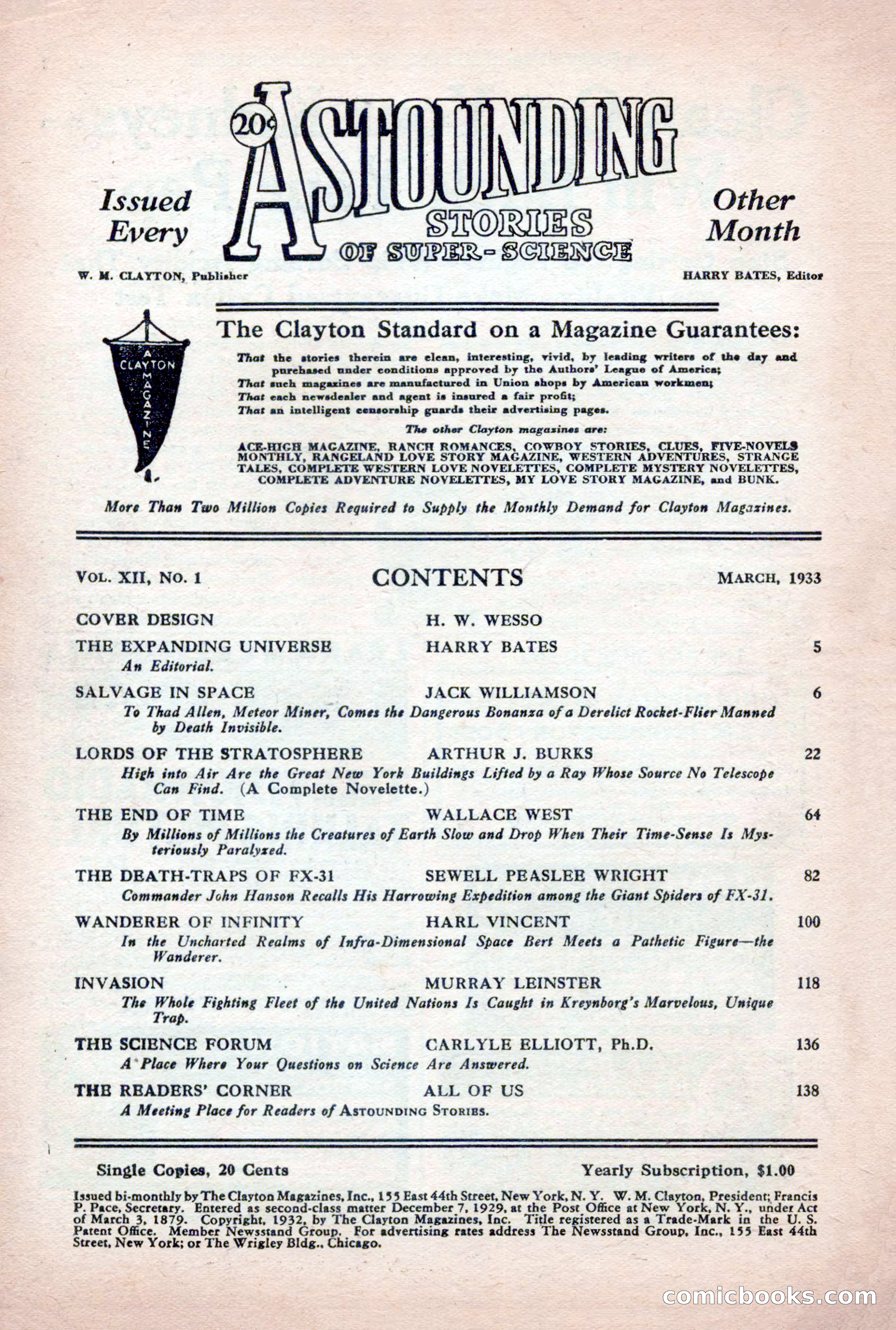Astounding Stories of Super-Science, March 1933 — page 4 of 148