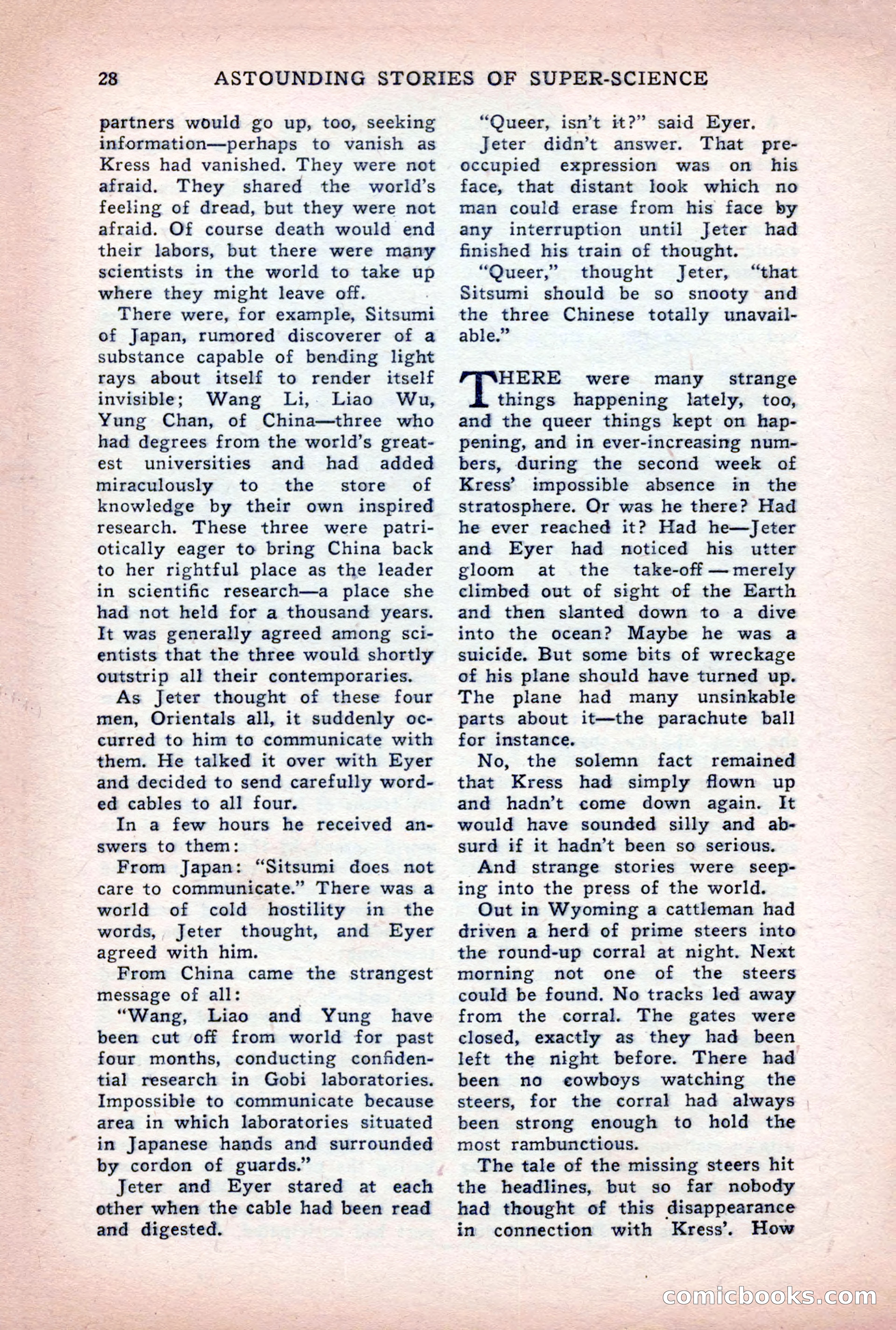Astounding Stories of Super-Science, March 1933 — page 30 of 148