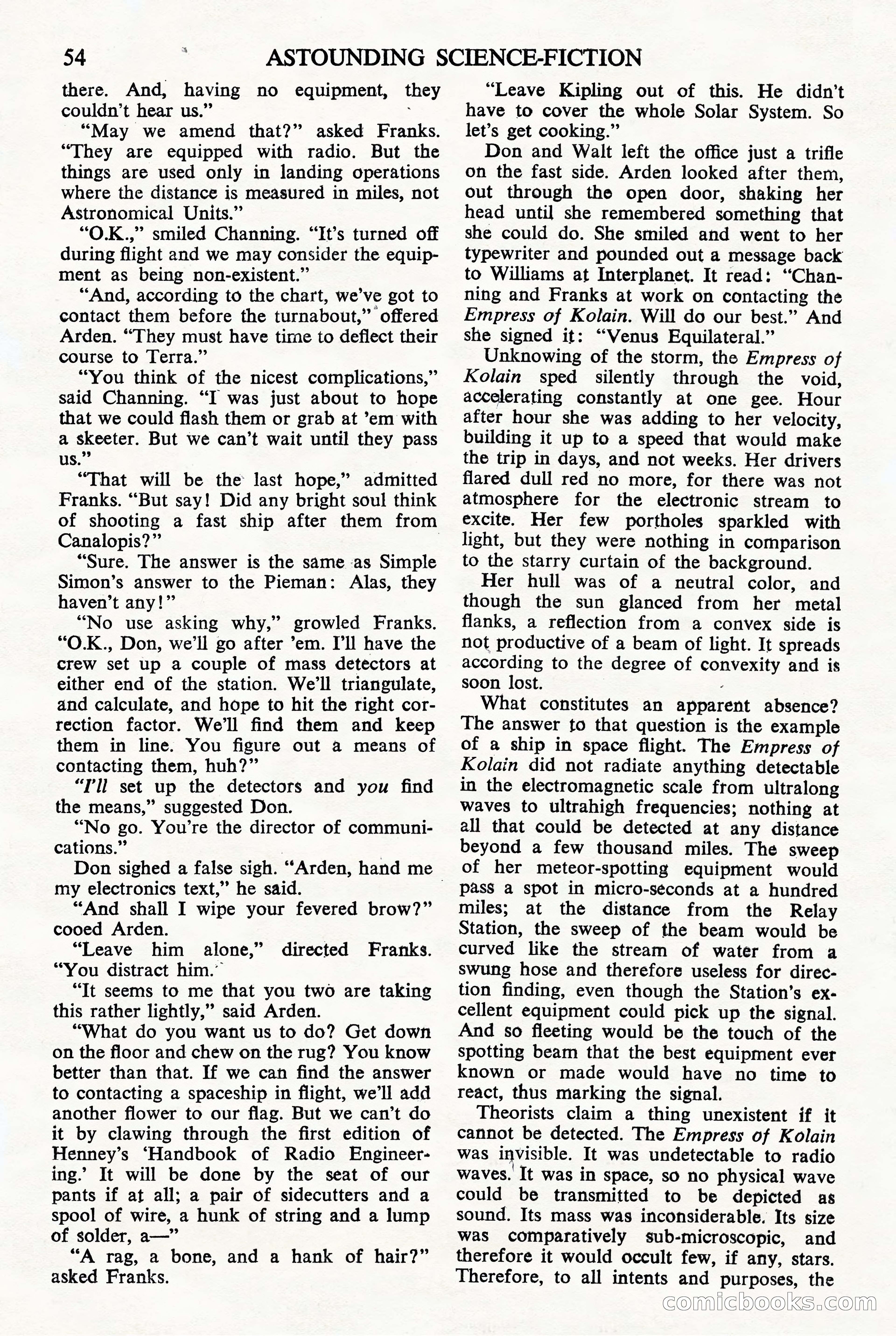 Astounding Science Fiction (British Edition) — page 56 of 68