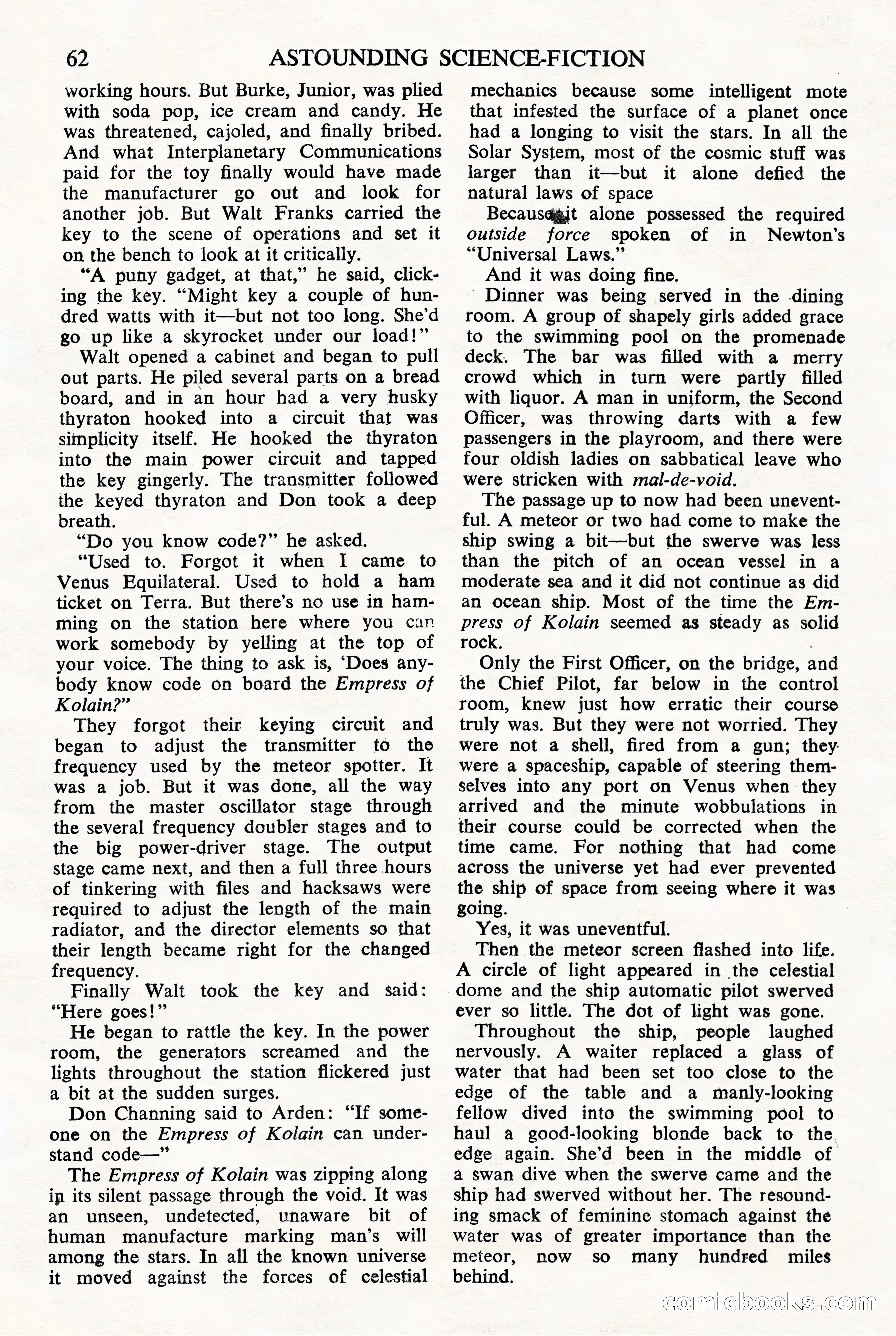 Astounding Science Fiction (British Edition) — page 64 of 68