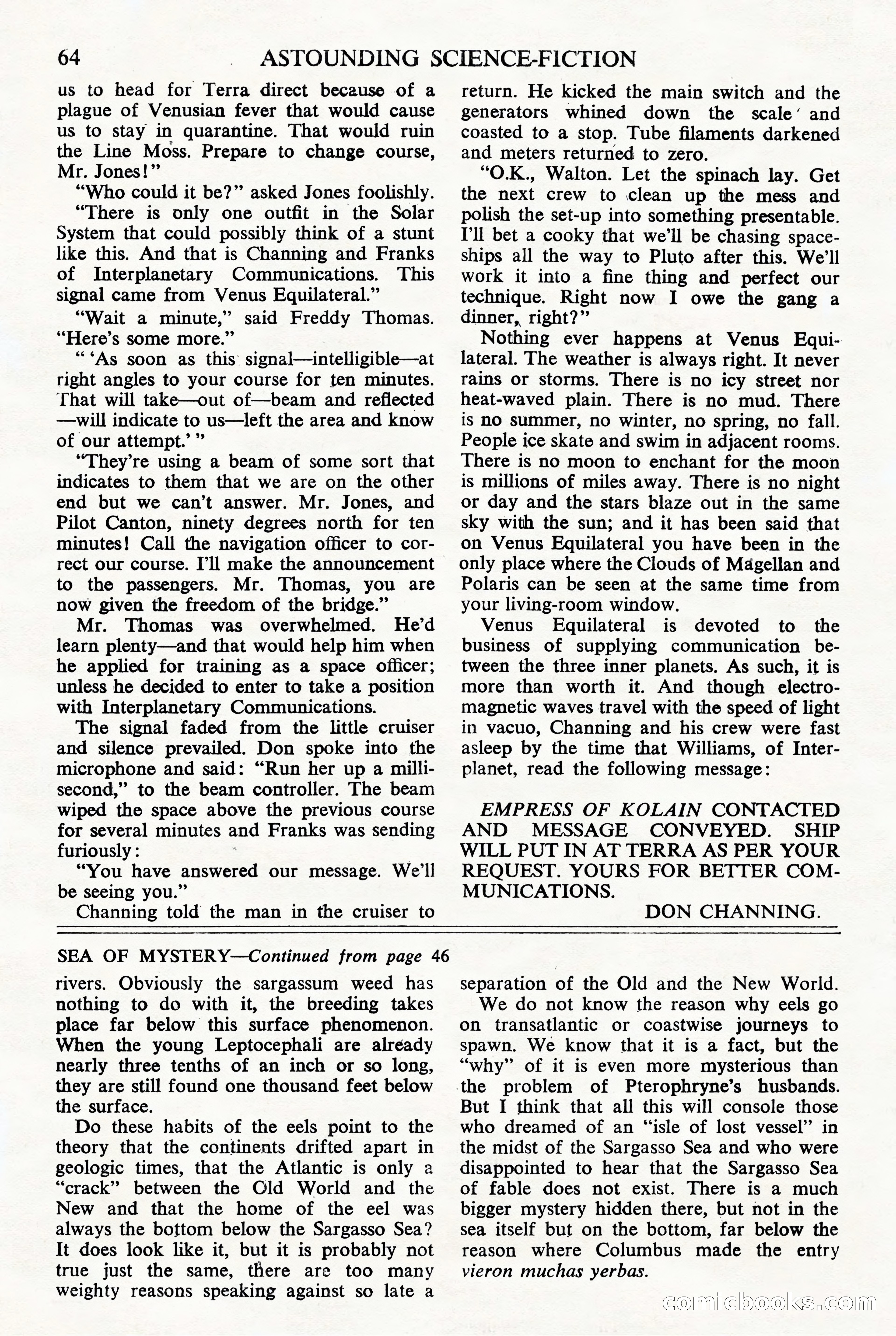 Astounding Science Fiction (British Edition) — page 66 of 68