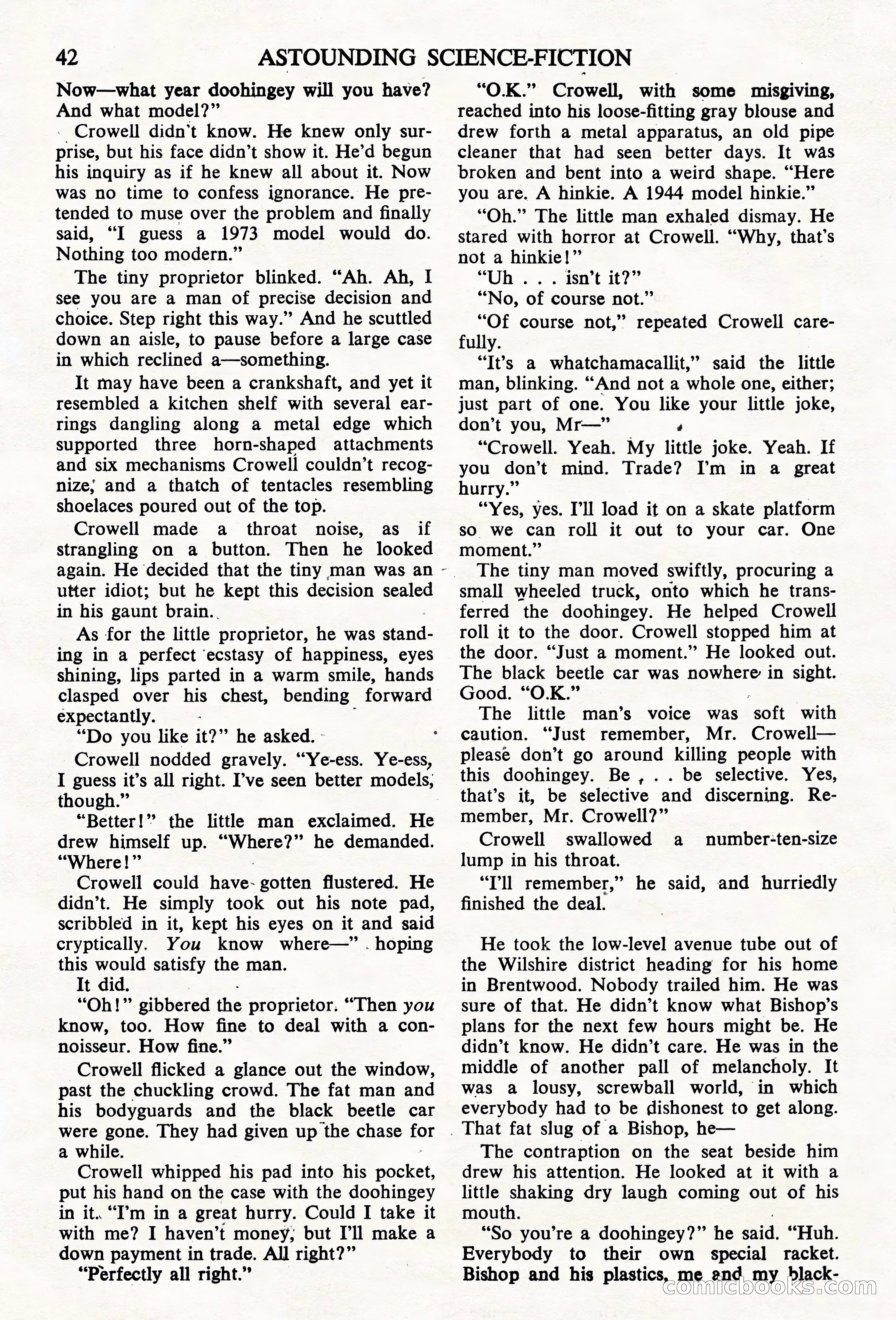 Astounding Science Fiction, British Edition — page 44 of 68