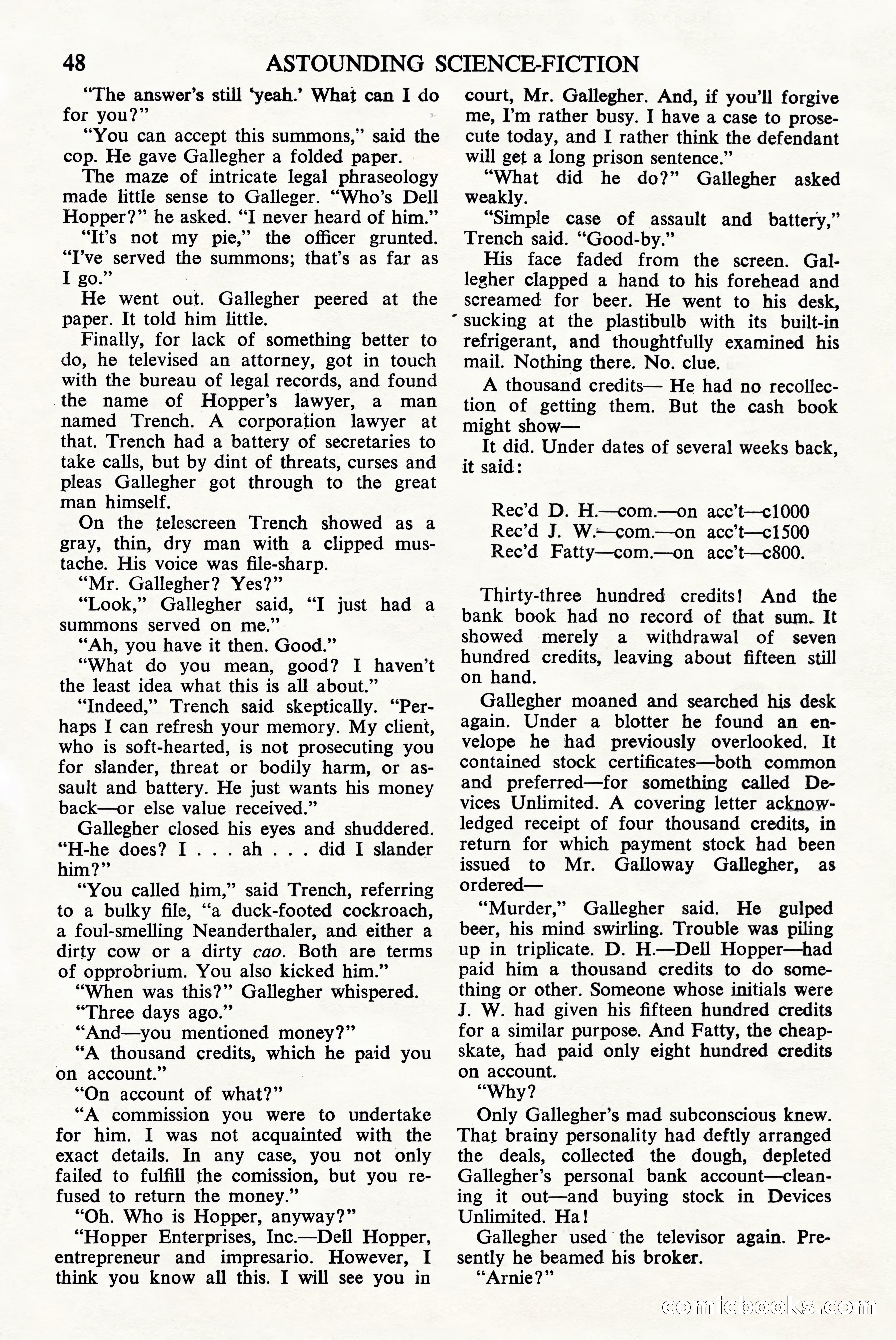 Astounding Science Fiction, British Edition — page 50 of 68