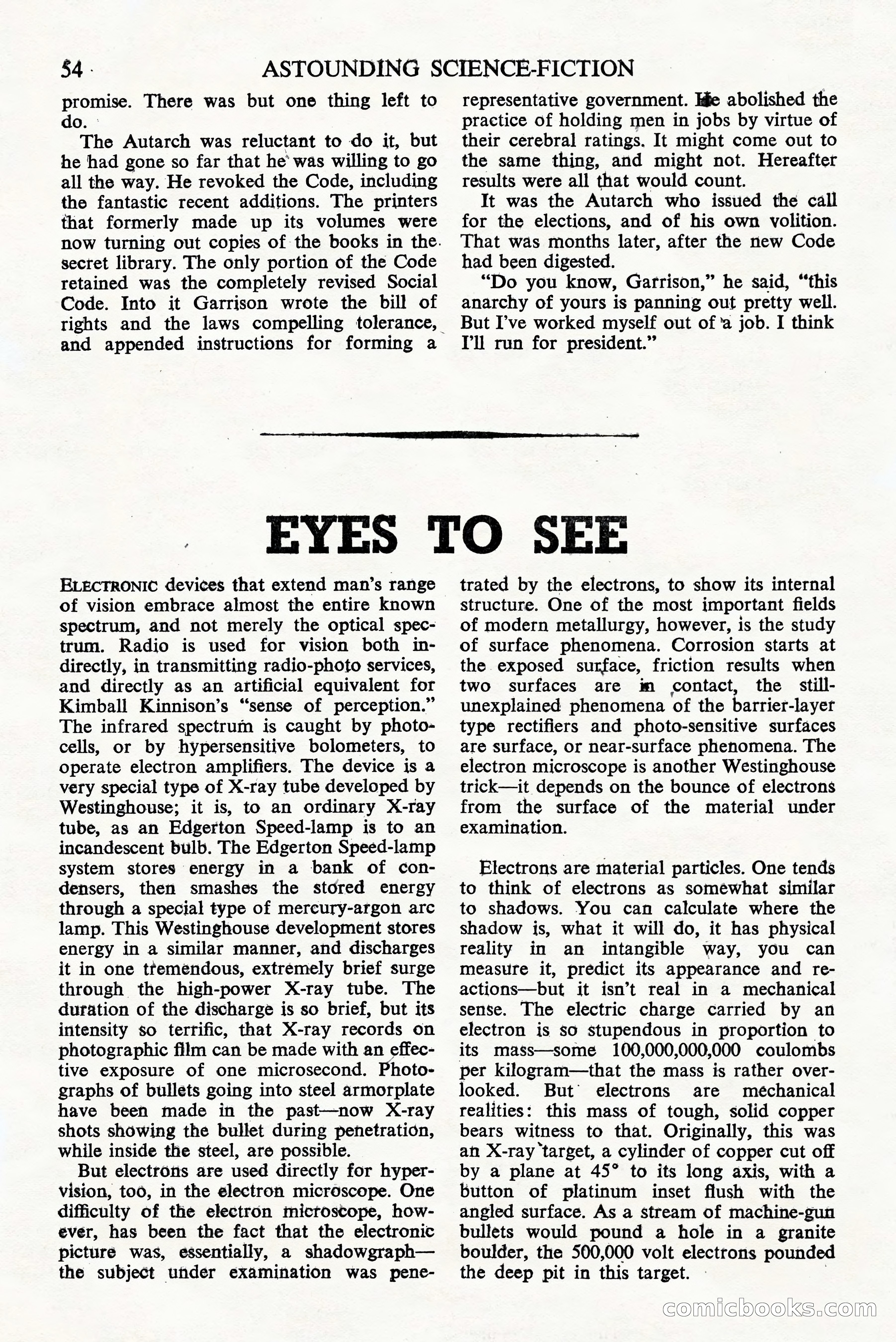 Astounding Science Fiction, British Edition — page 56 of 68
