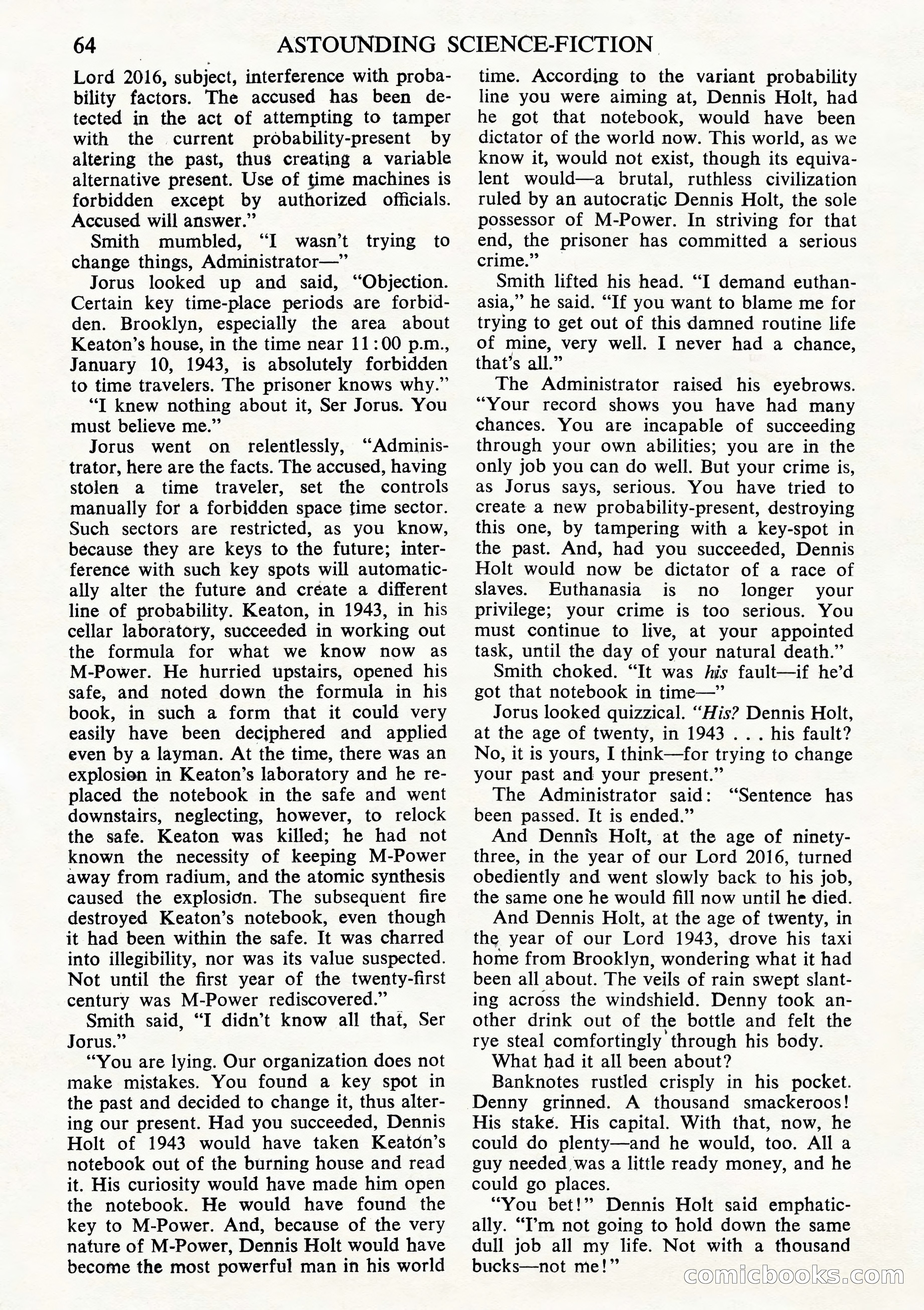 Astounding Science Fiction, British Edition (October 1944) — page 66 of 68