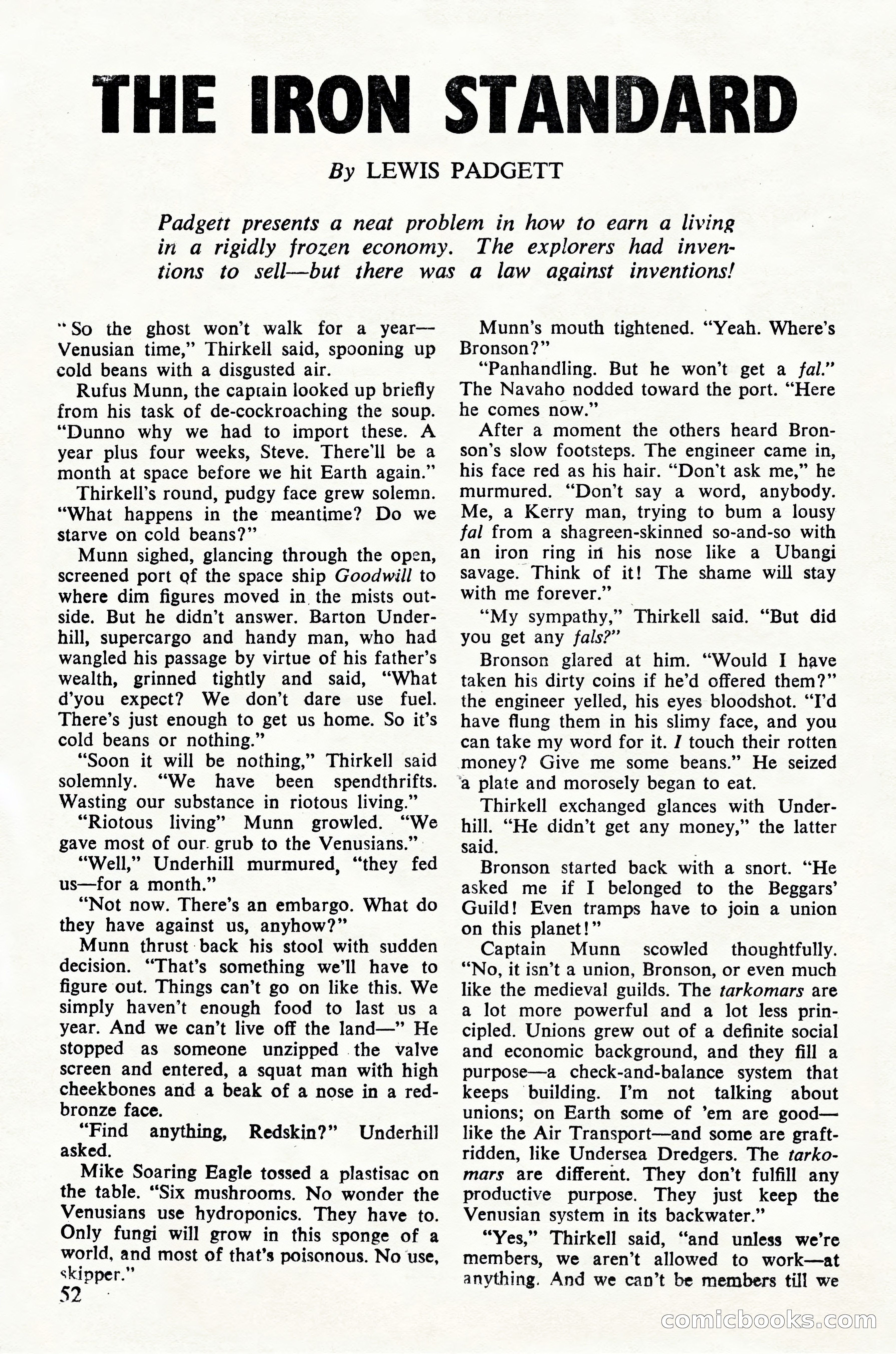 Astounding Science Fiction, British Edition — page 54 of 68