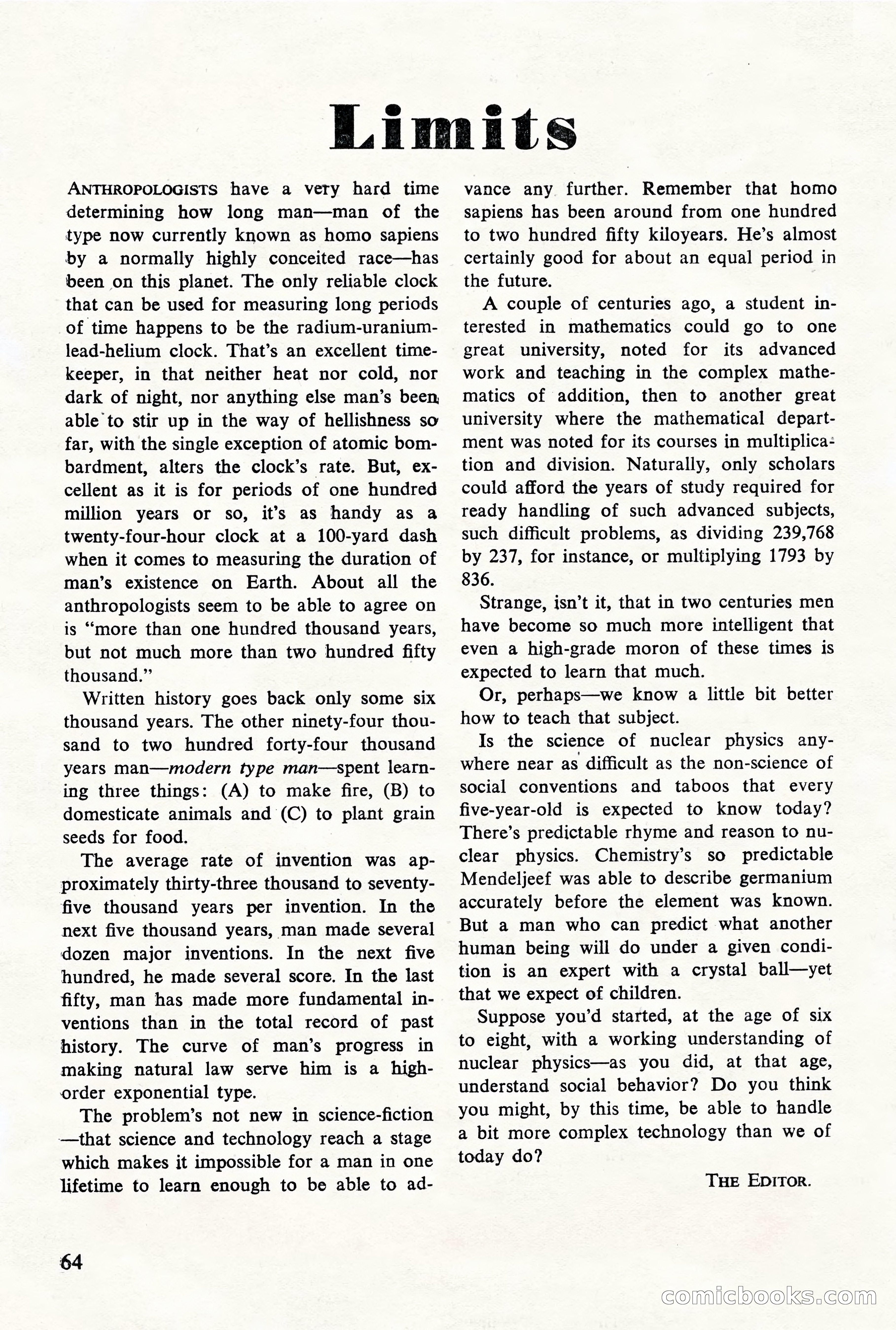 Astounding Science Fiction, British Edition — page 66 of 68