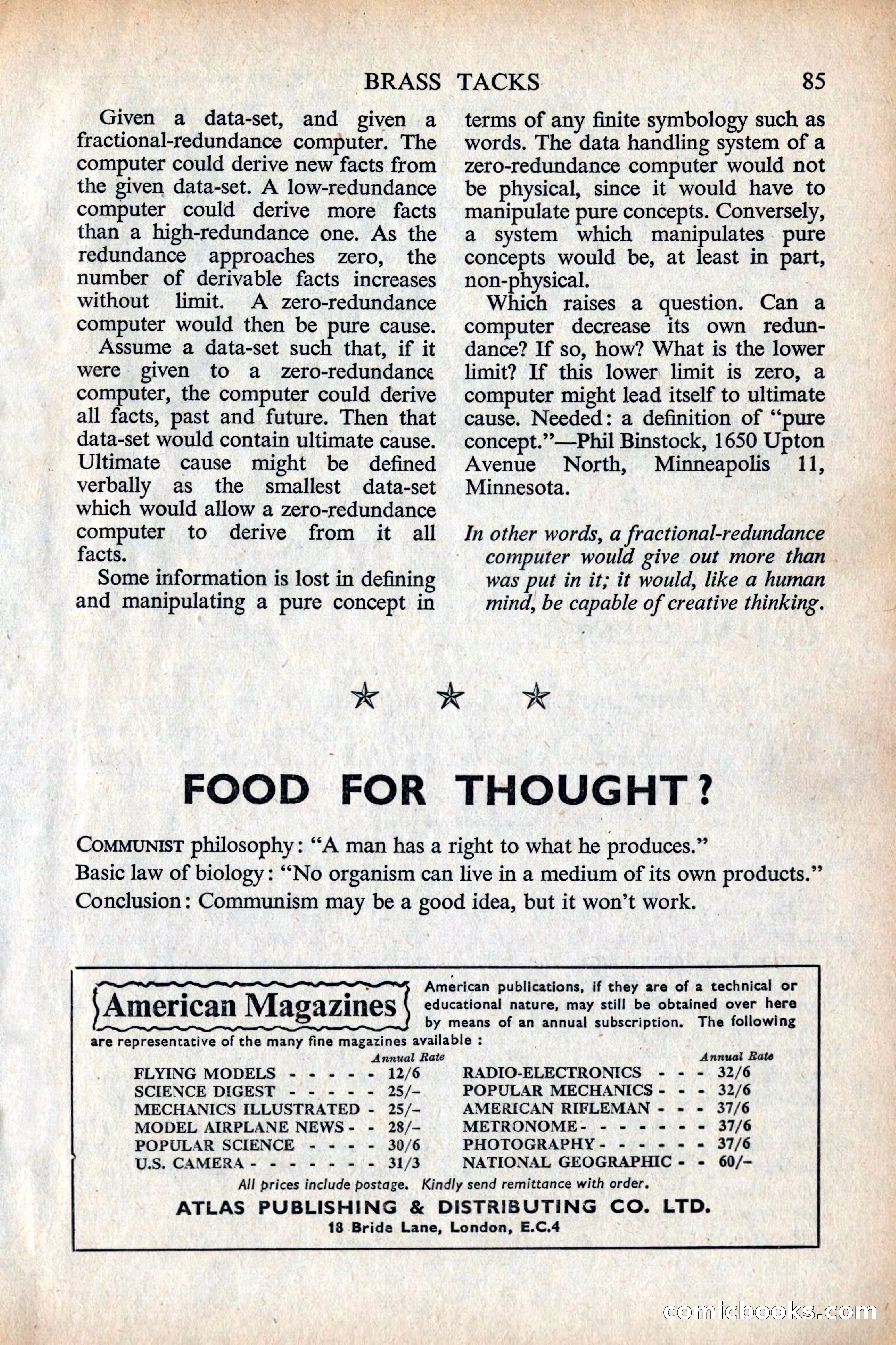 Astounding Science Fiction, British Edition — page 87 of 132