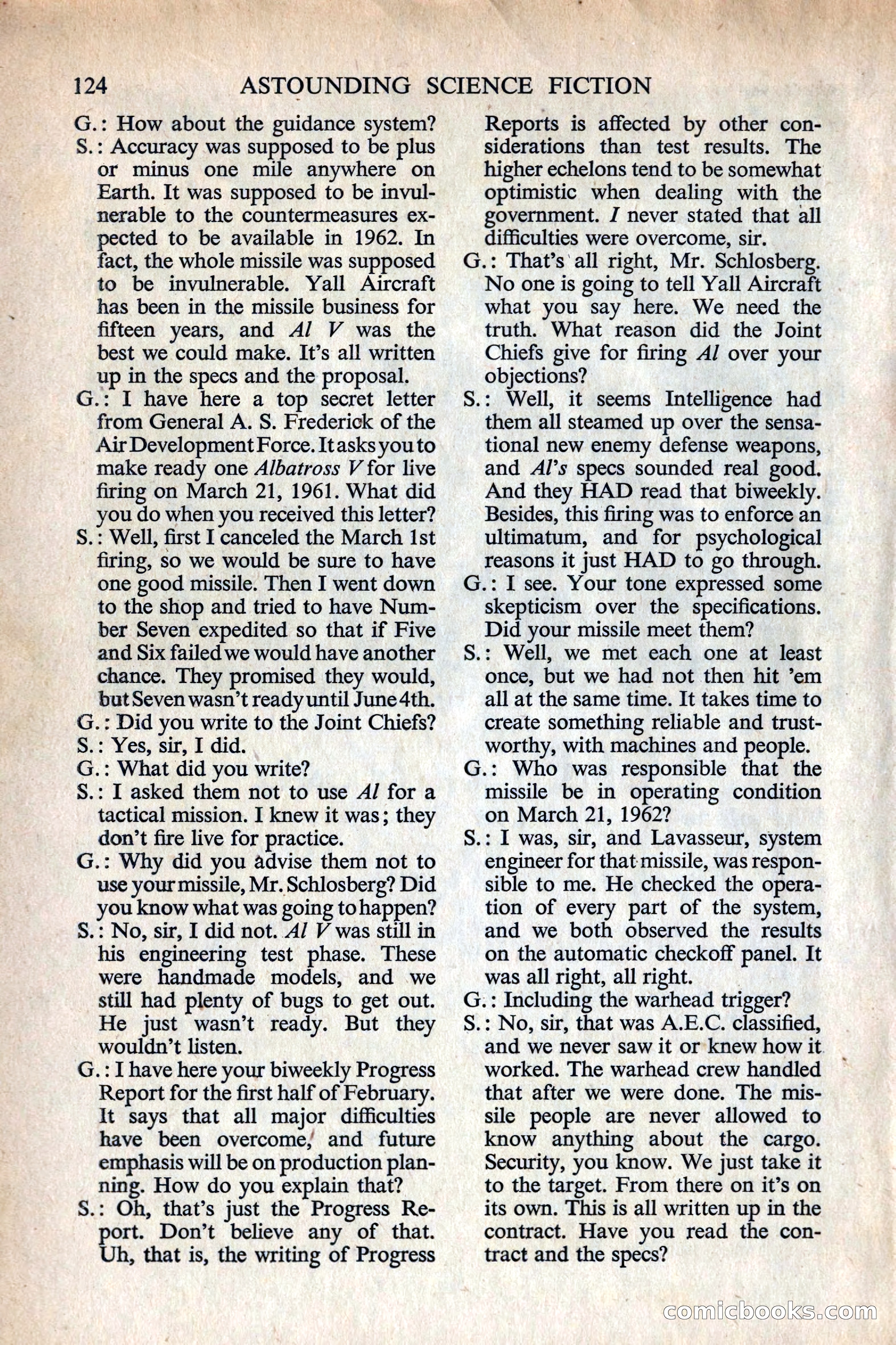 Astounding Science Fiction, British Edition — page 126 of 132