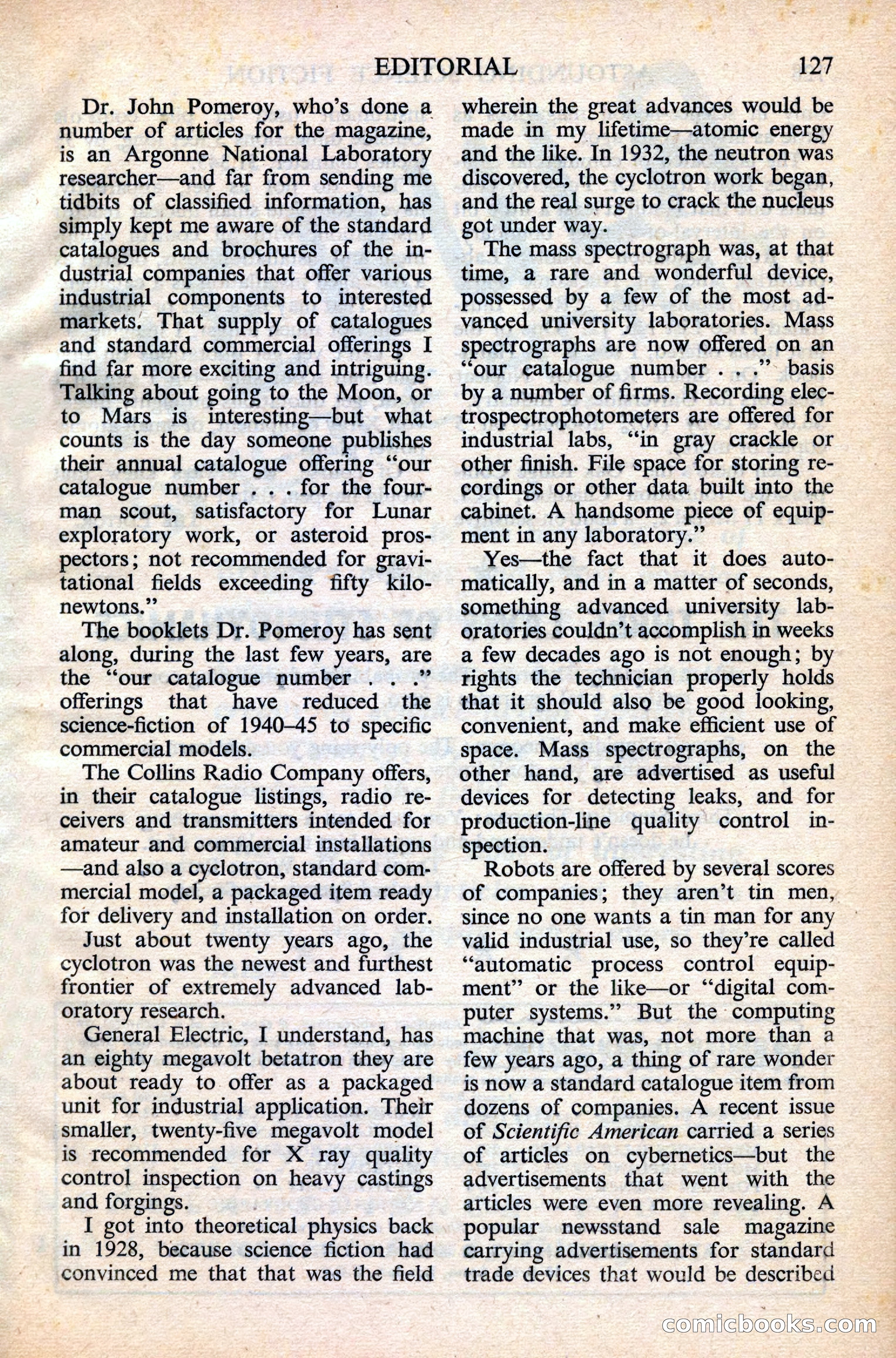 Astounding Science Fiction, British Edition — page 129 of 132