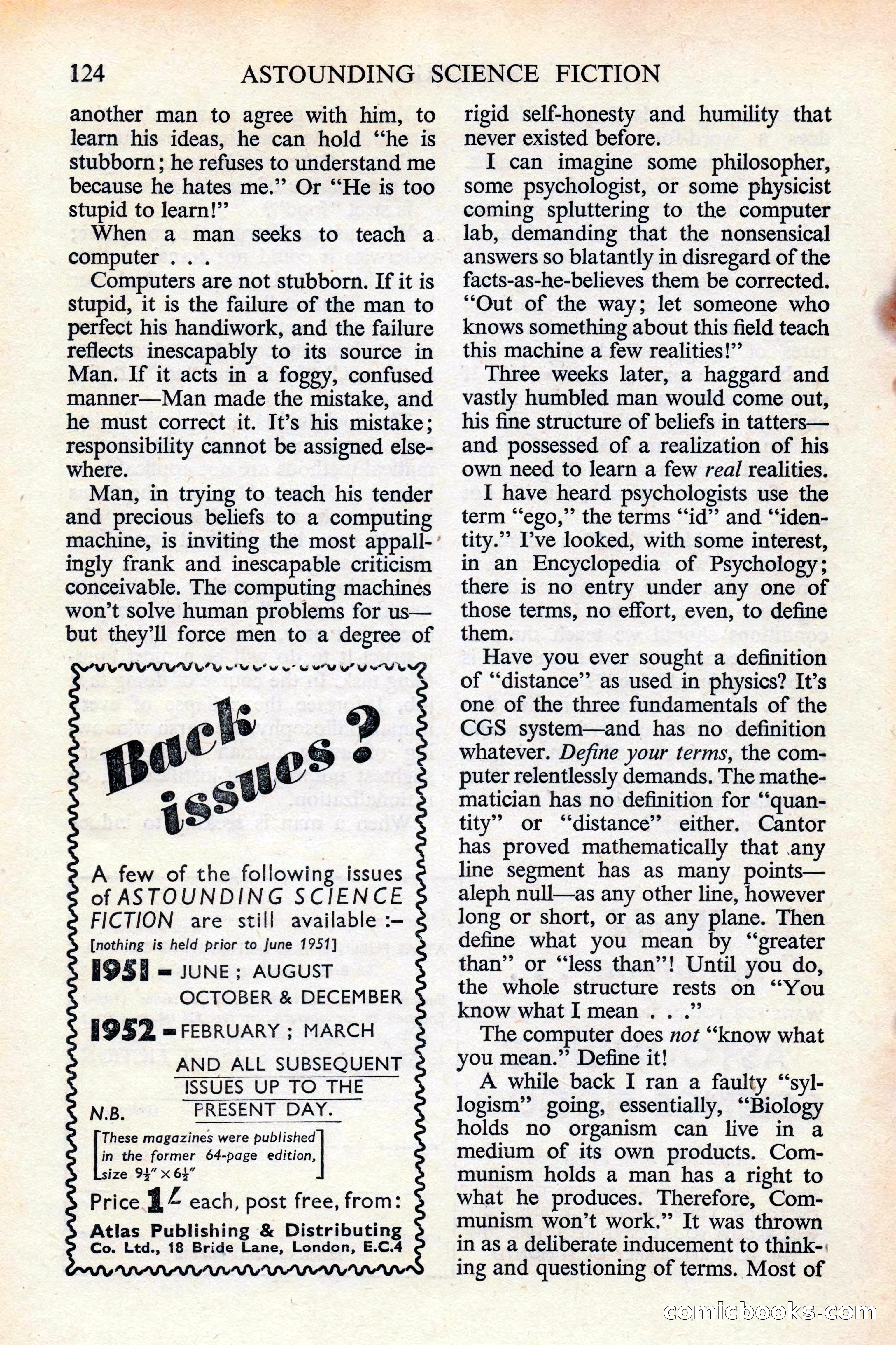 Astounding Science Fiction (British edition) — page 126 of 132