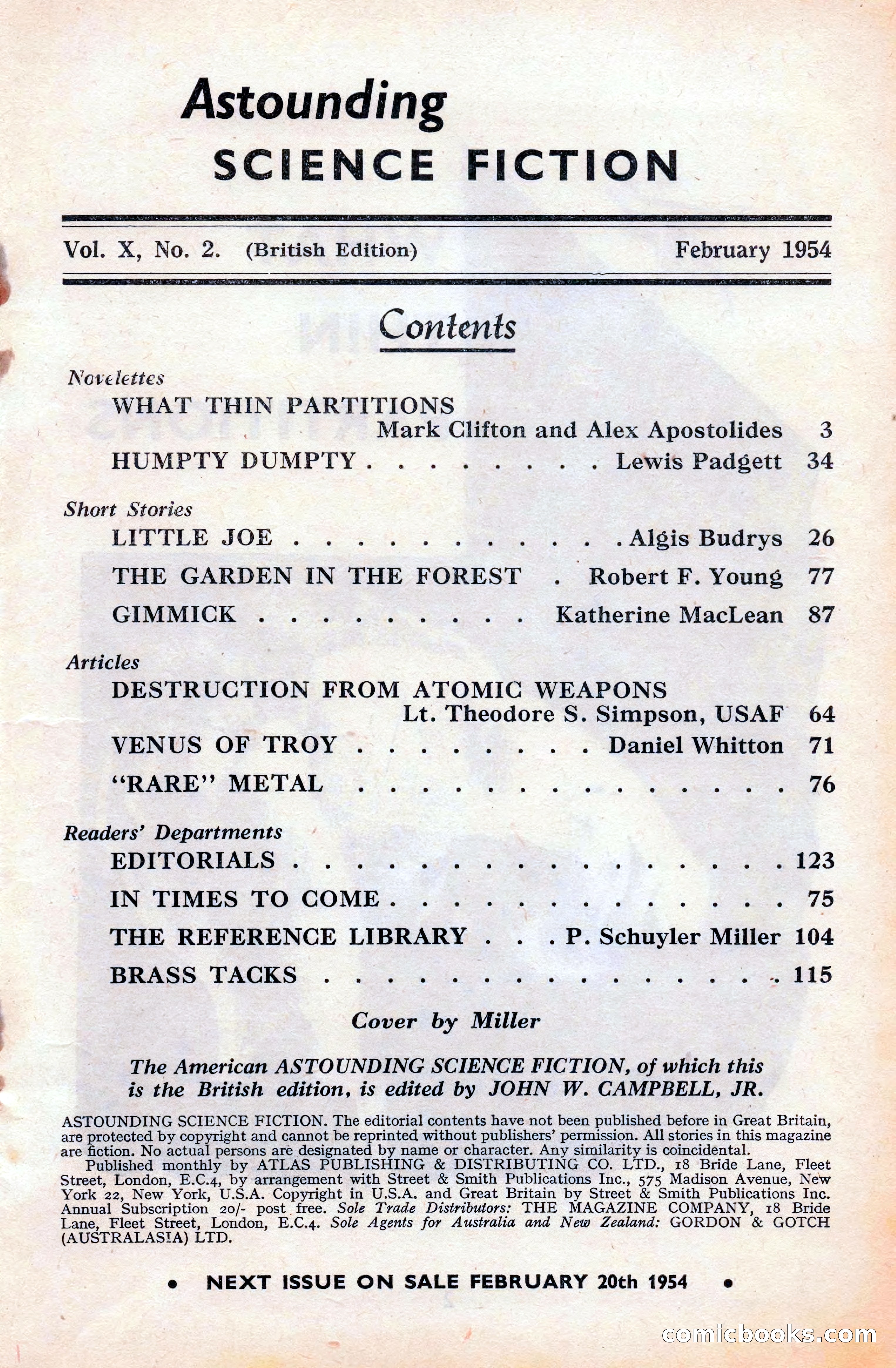 Astounding Science Fiction, British Edition — page 3 of 132