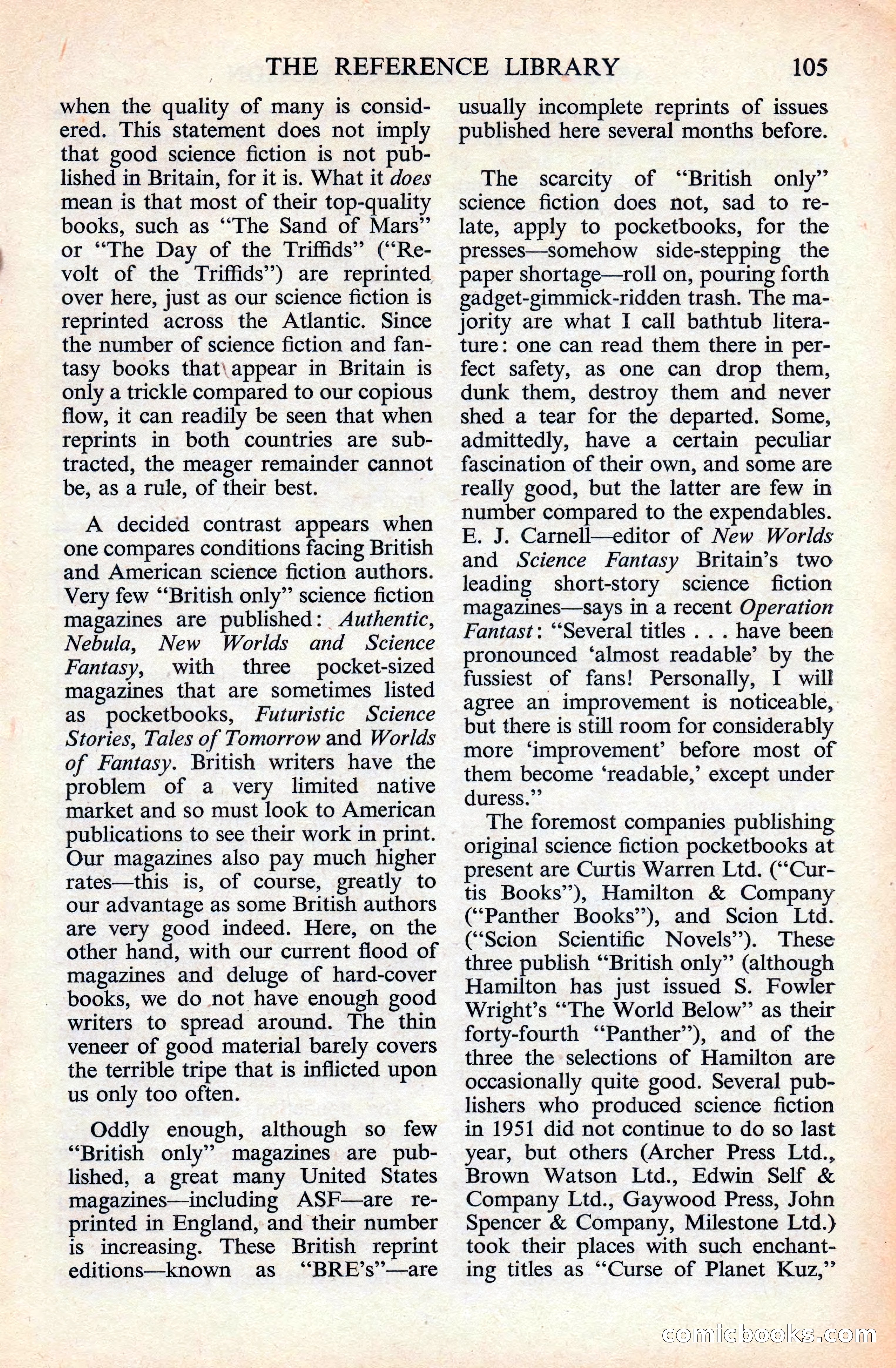 Astounding Science Fiction, British Edition — page 107 of 132