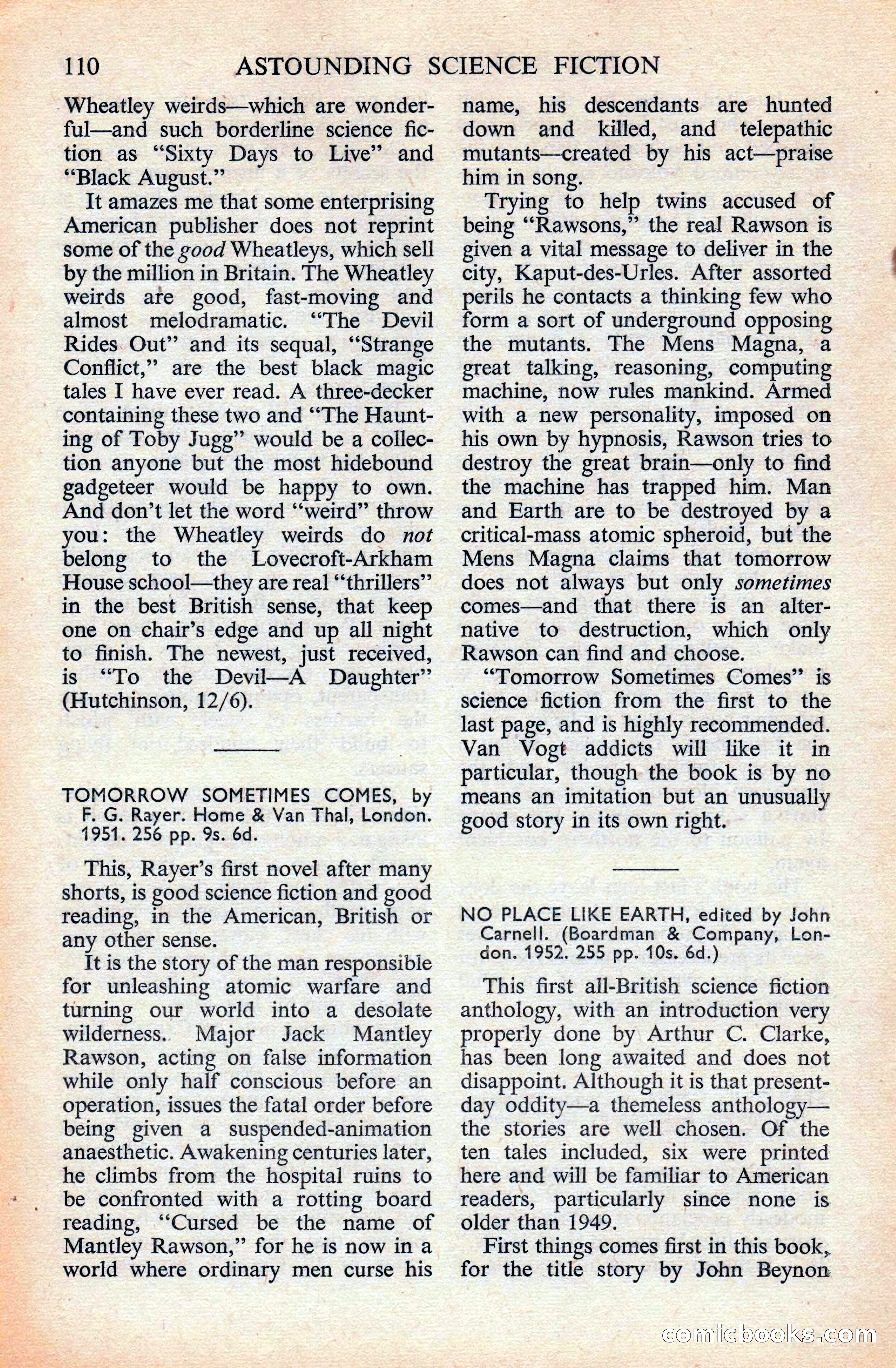 Astounding Science Fiction, British Edition — page 112 of 132