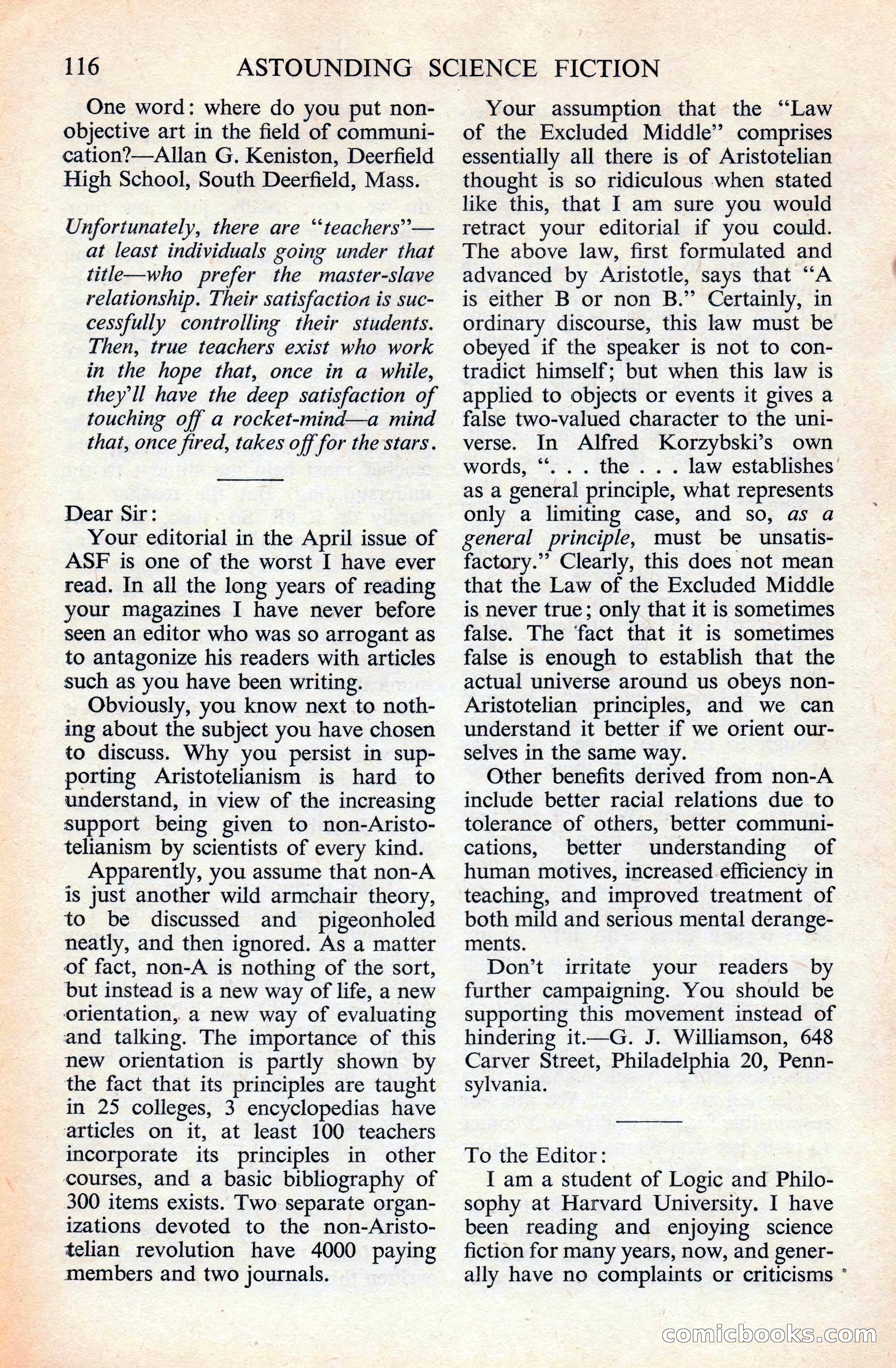 Astounding Science Fiction, British Edition — page 118 of 132