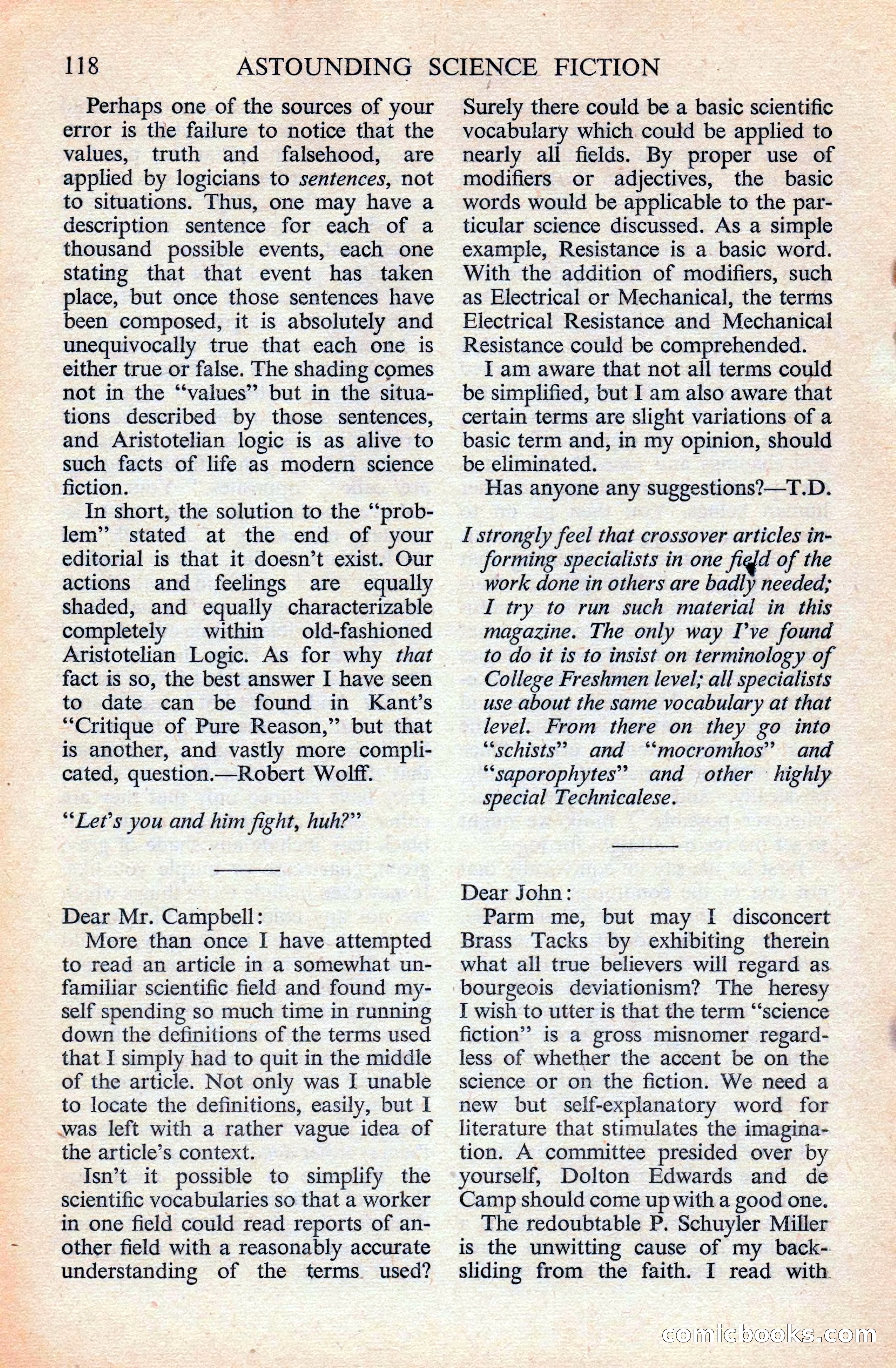 Astounding Science Fiction, British Edition — page 120 of 132