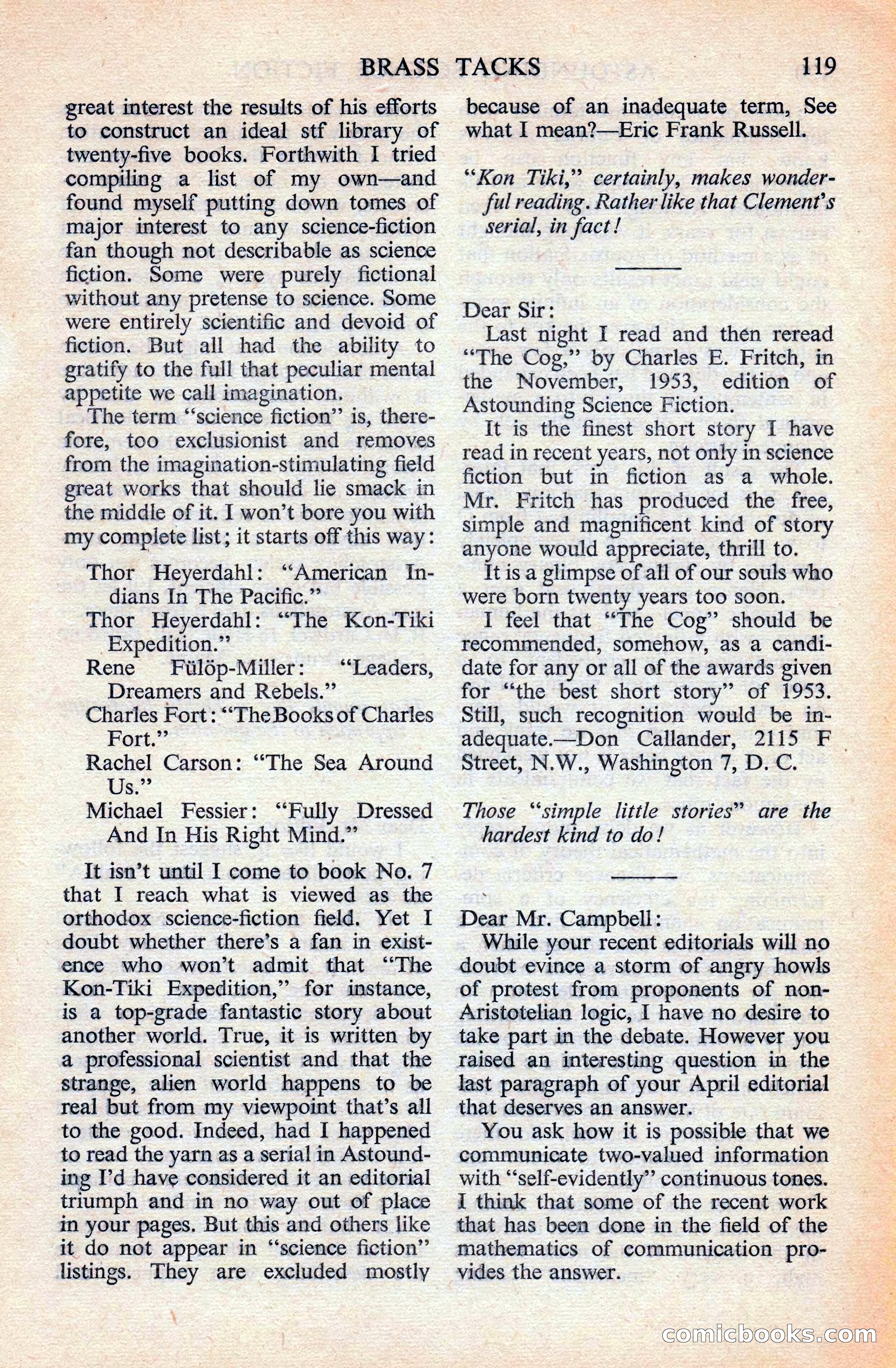 Astounding Science Fiction, British Edition — page 121 of 132