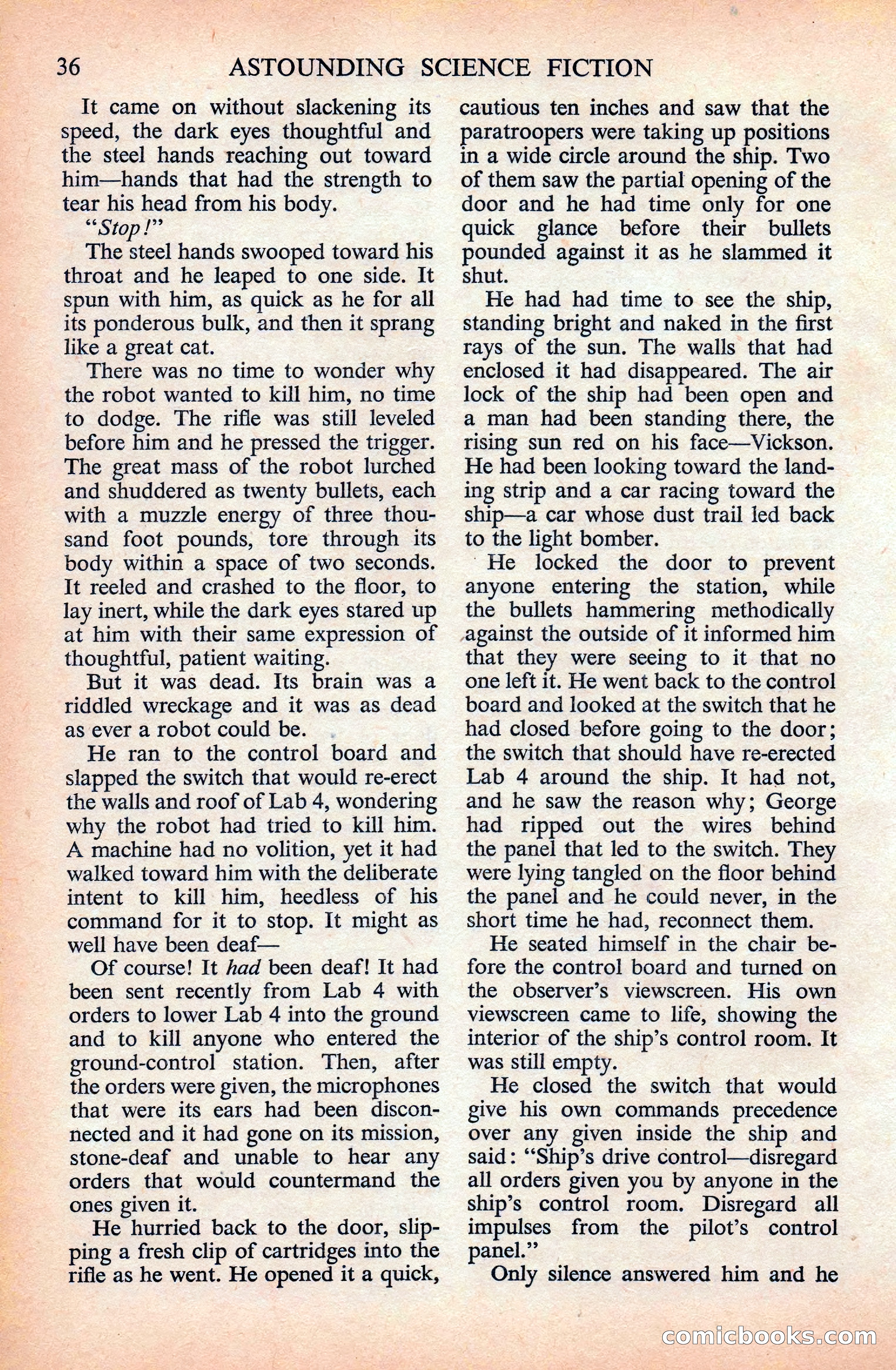 Astounding Science Fiction (British Edition) — page 38 of 133