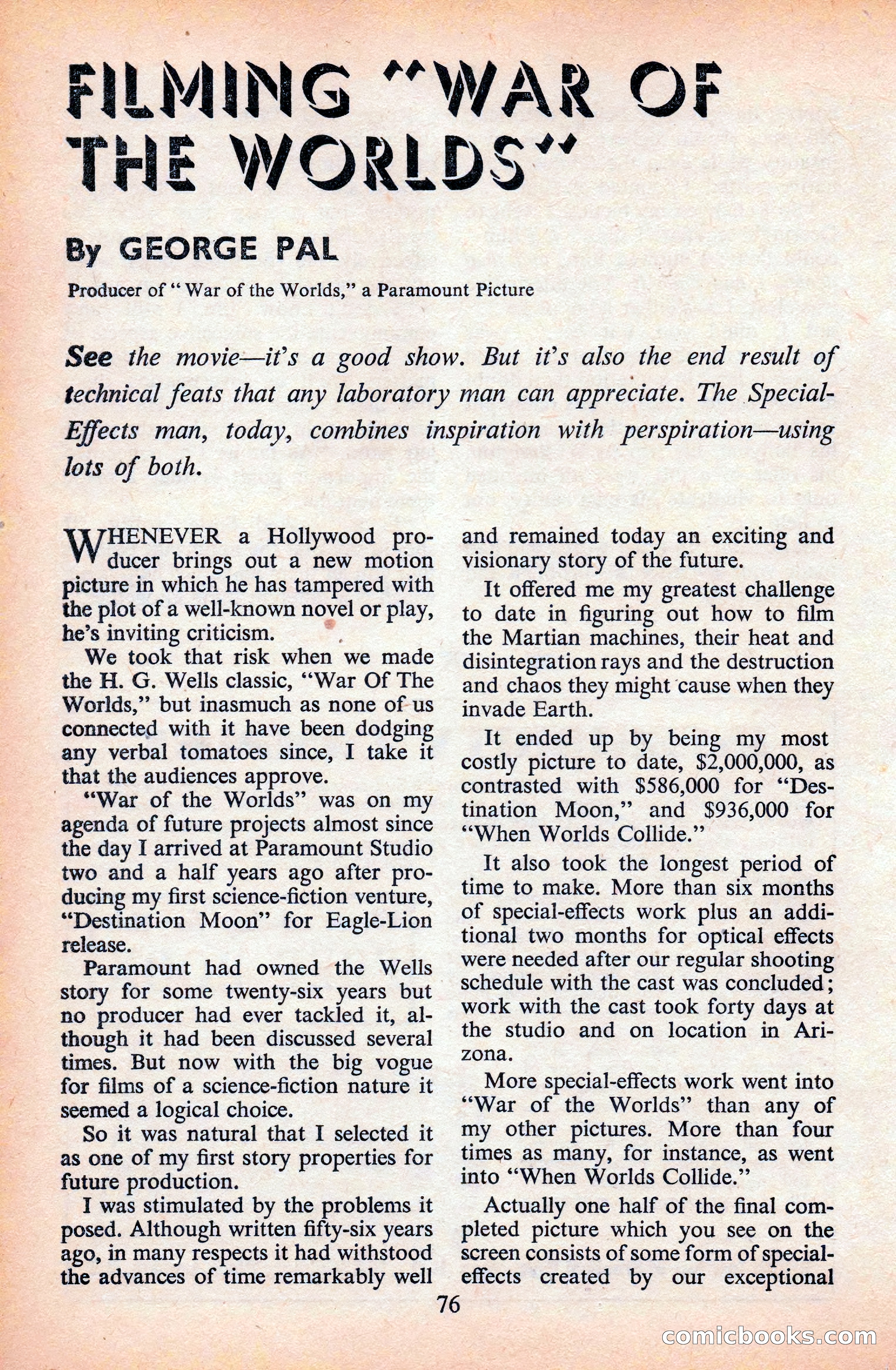 Astounding Science Fiction (British Edition) — page 78 of 133