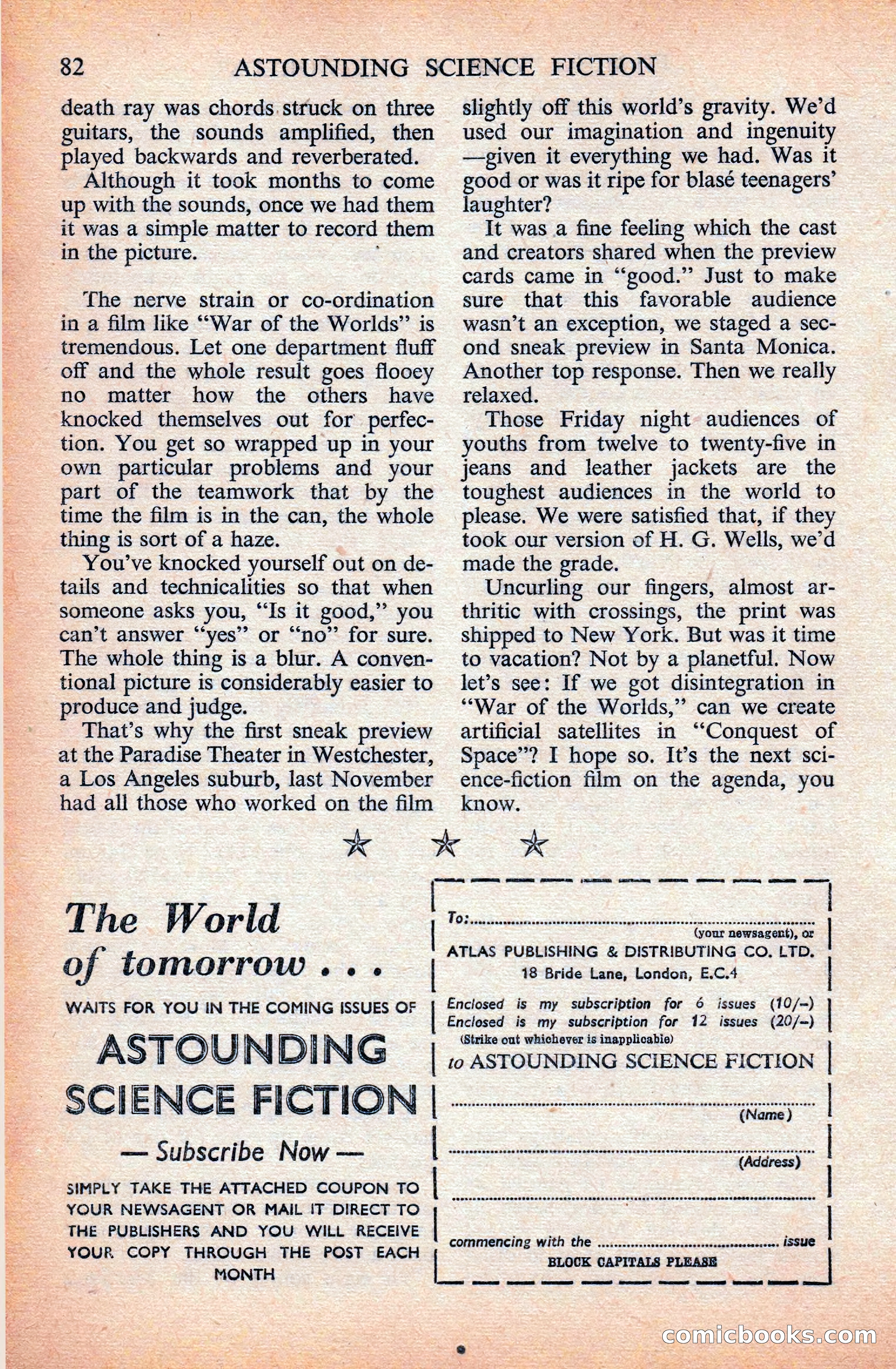 Astounding Science Fiction (British Edition) — page 84 of 133