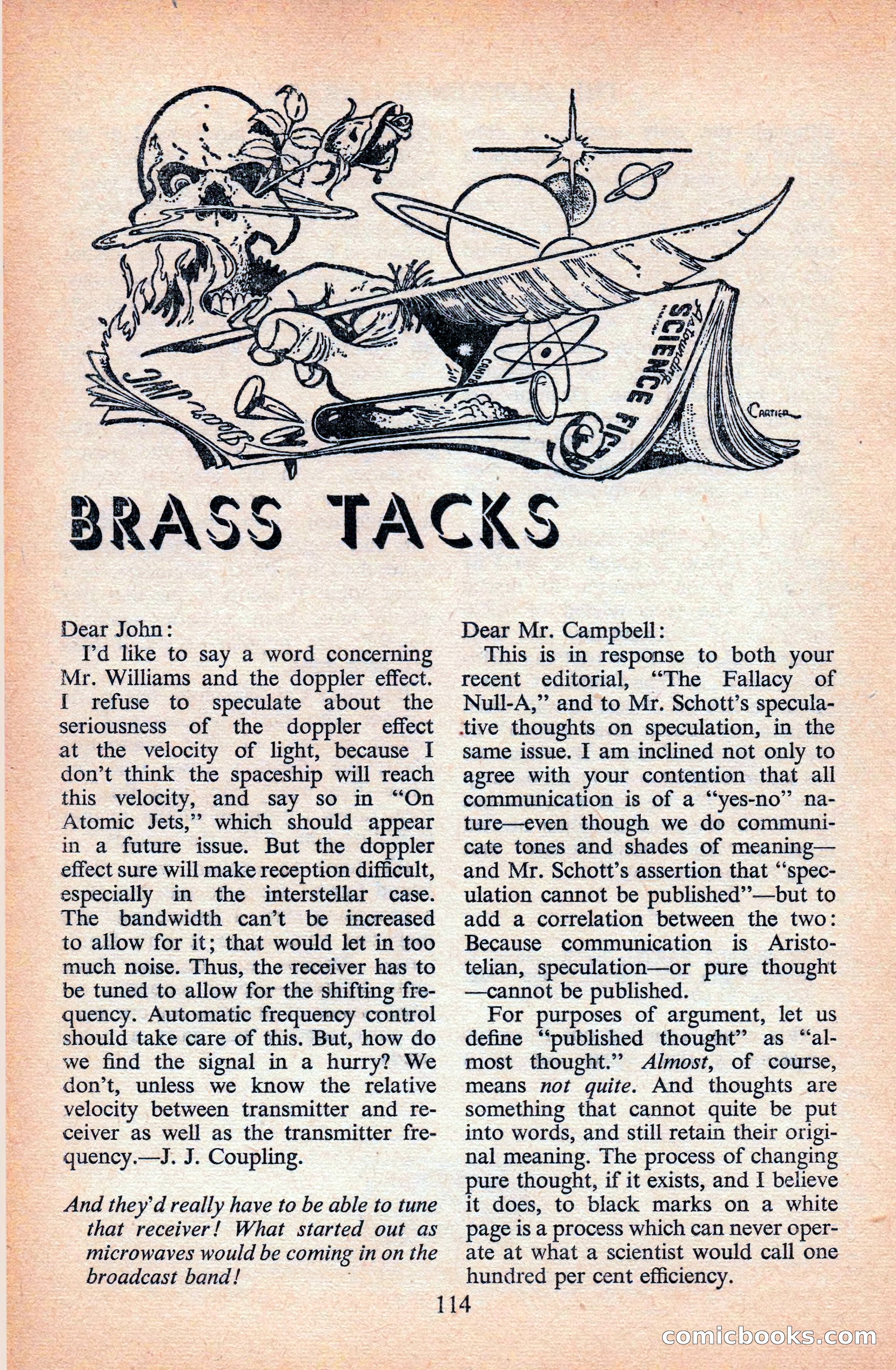 Astounding Science Fiction (British Edition) — page 116 of 133
