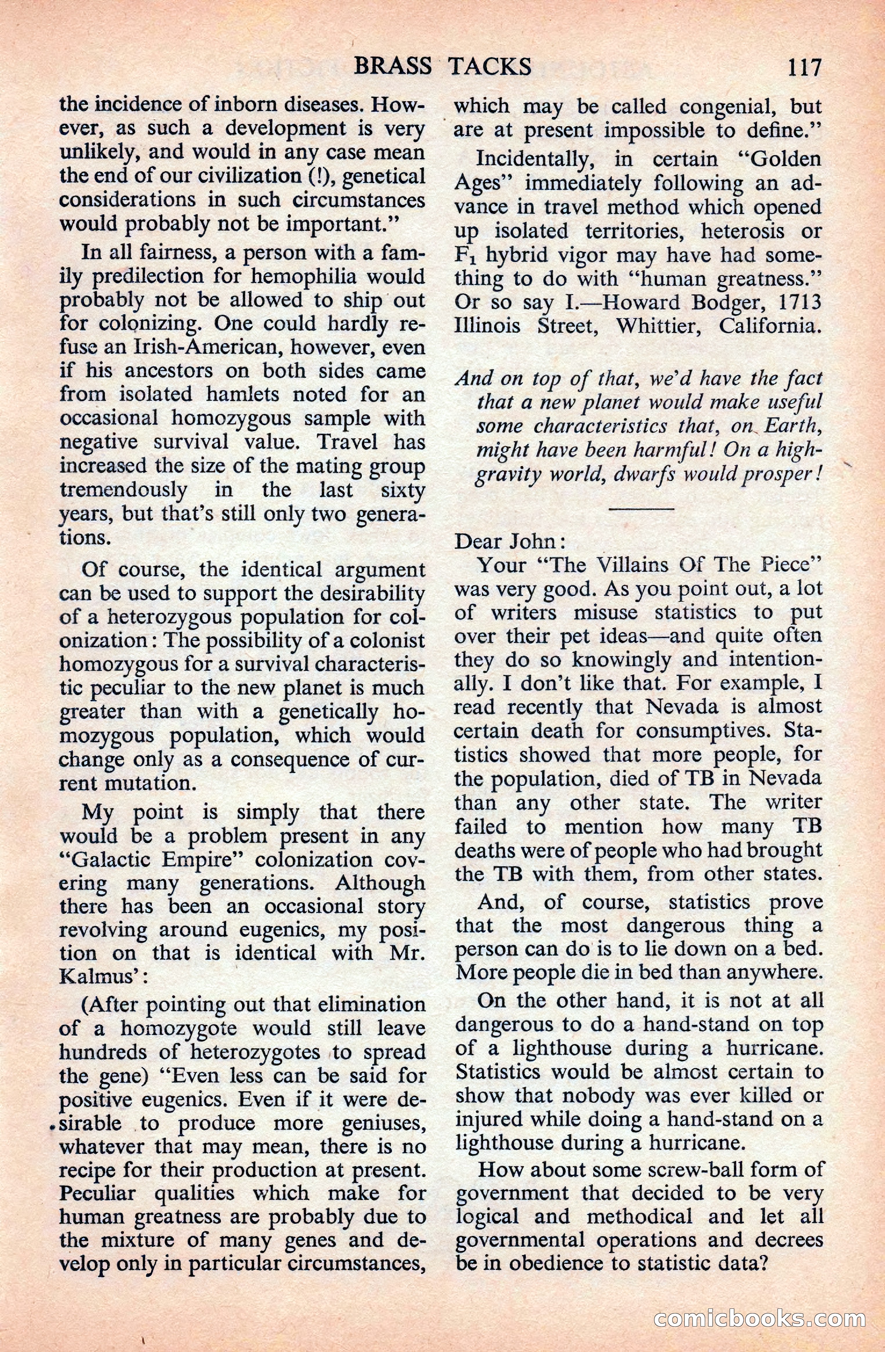 Astounding Science Fiction (British Edition) — page 119 of 133