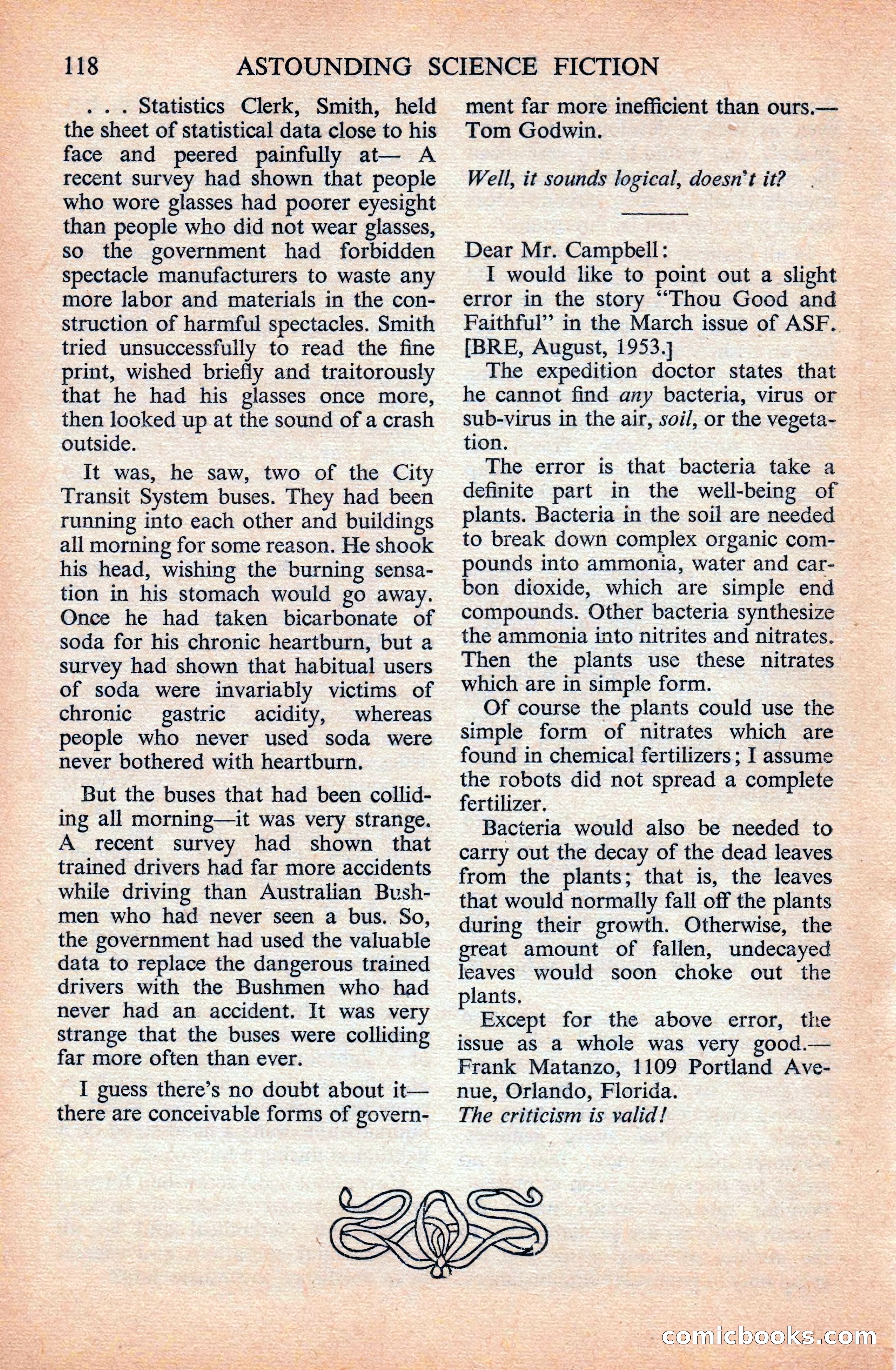 Astounding Science Fiction (British Edition) — page 120 of 133