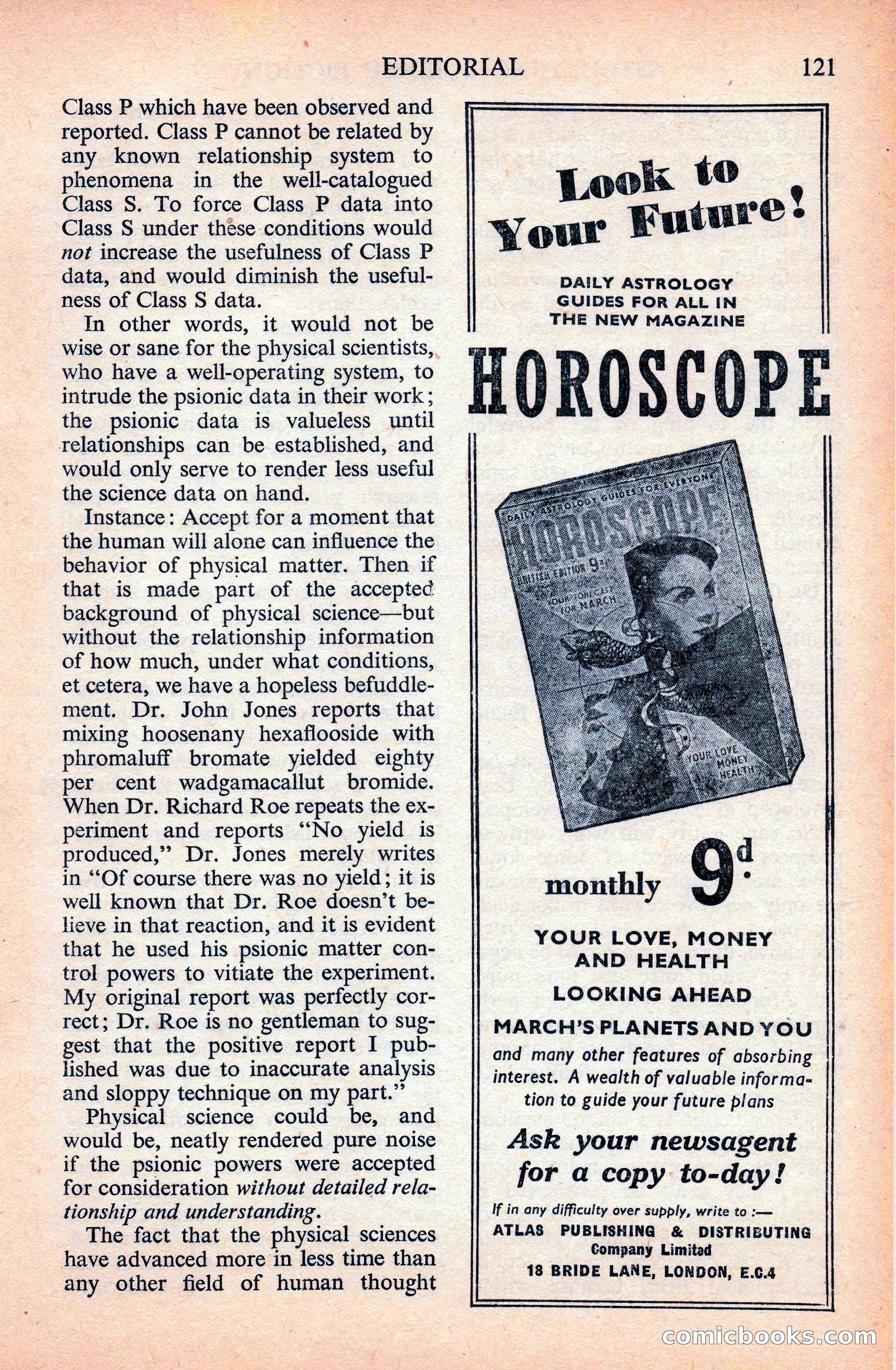 Astounding Science Fiction (British Edition) — page 123 of 133