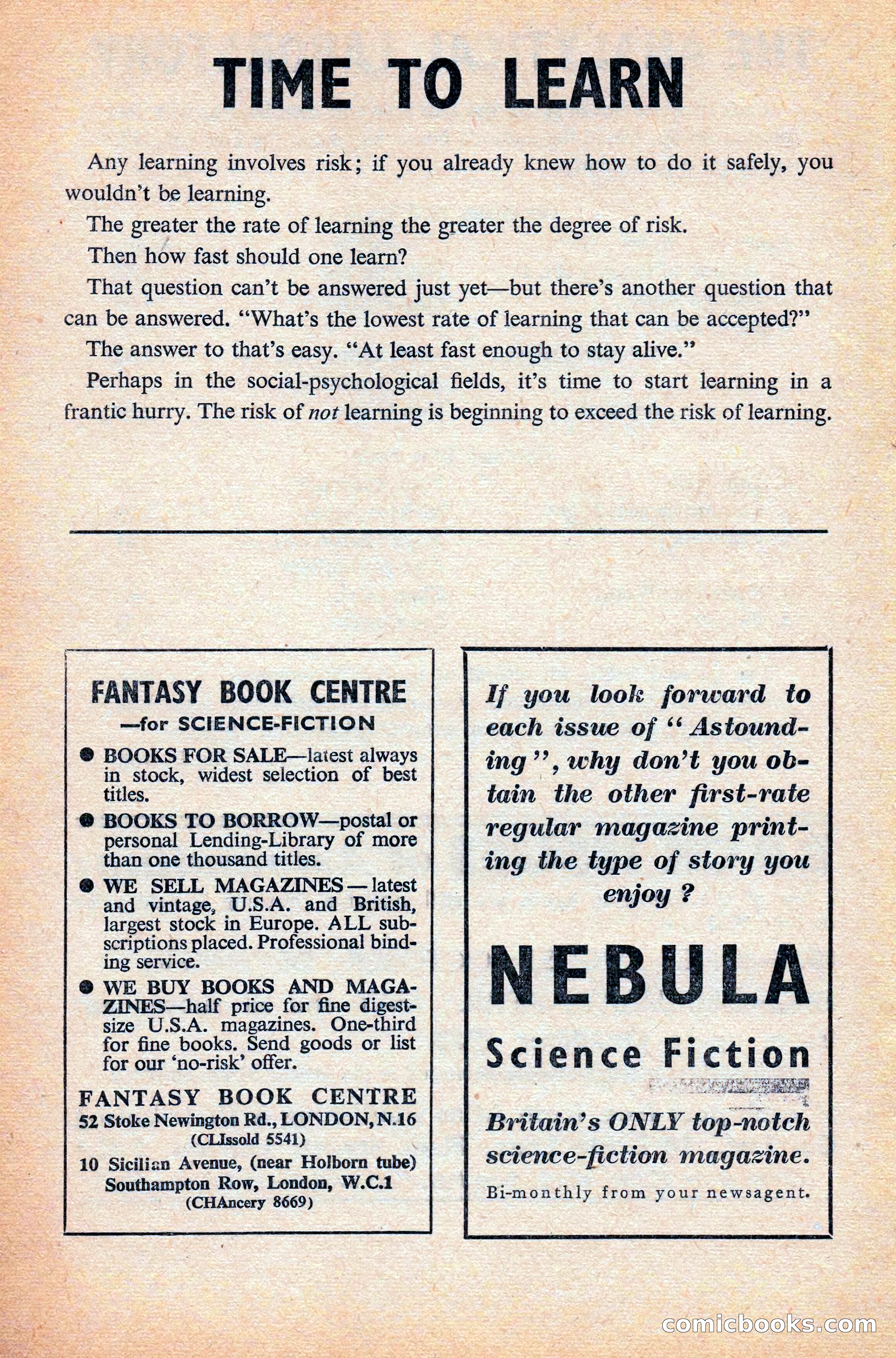 Astounding Science Fiction, British Edition — page 116 of 132
