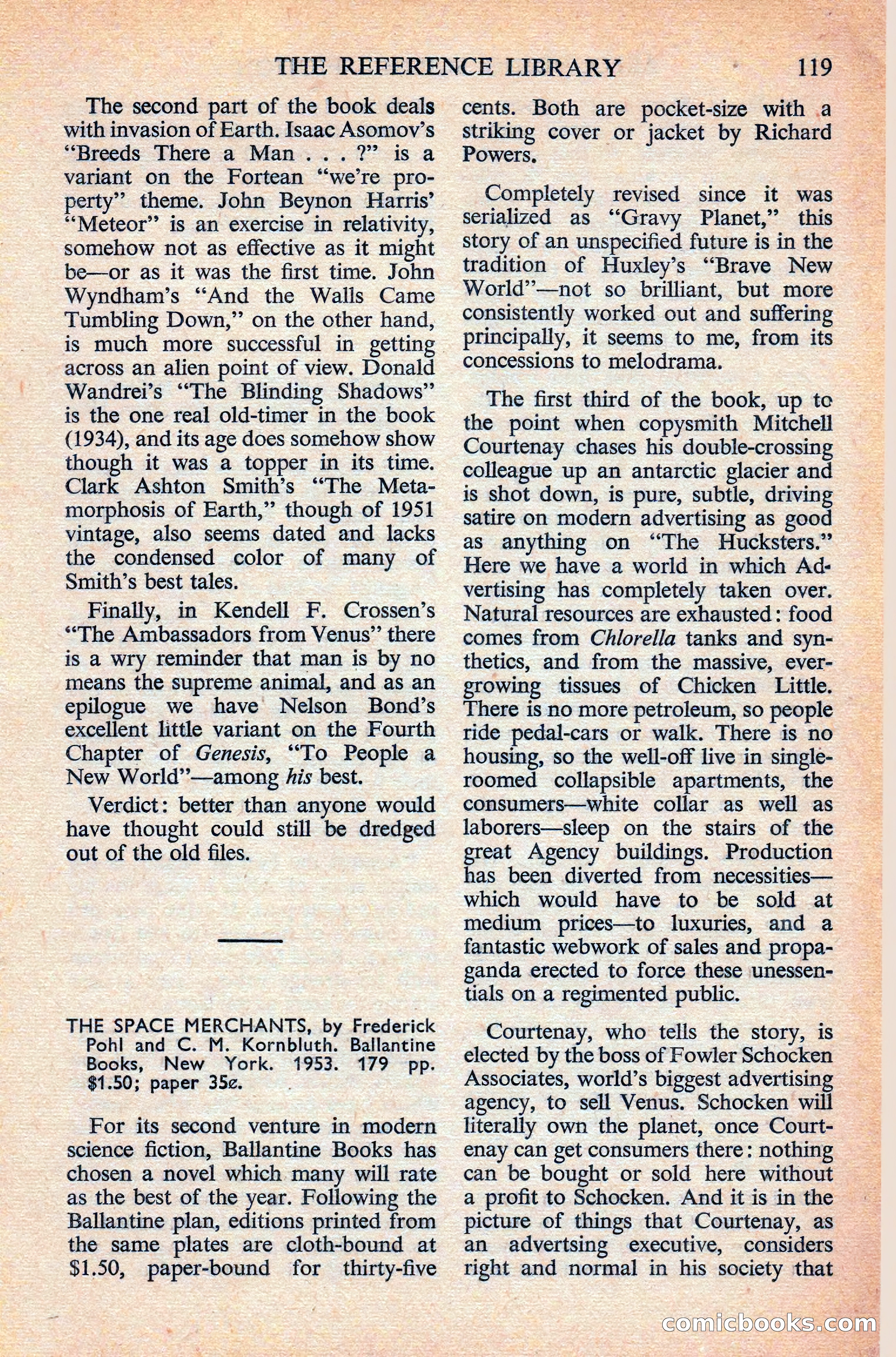 Astounding Science Fiction, British Edition — page 121 of 132