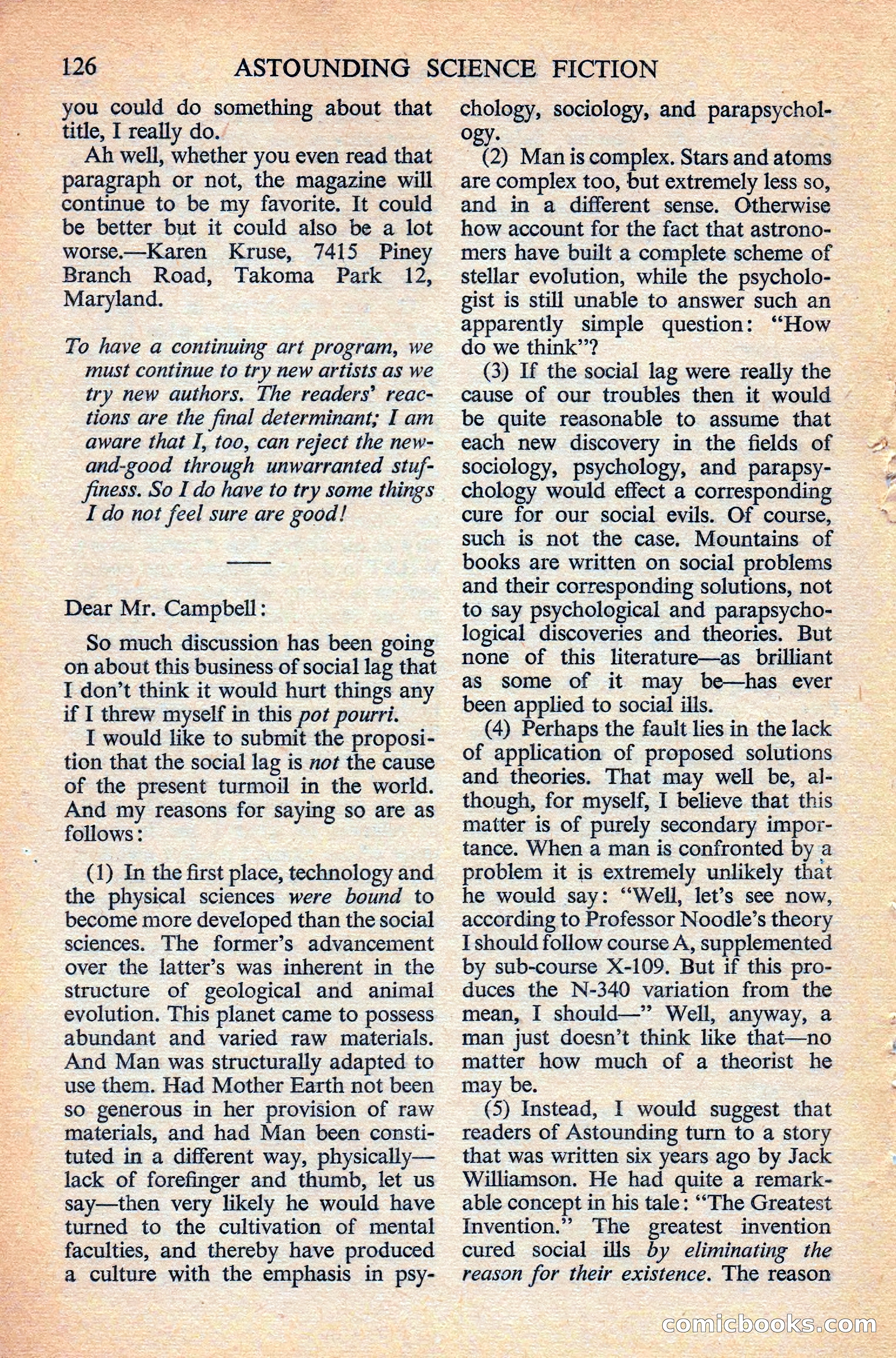 Astounding Science Fiction, British Edition — page 128 of 132