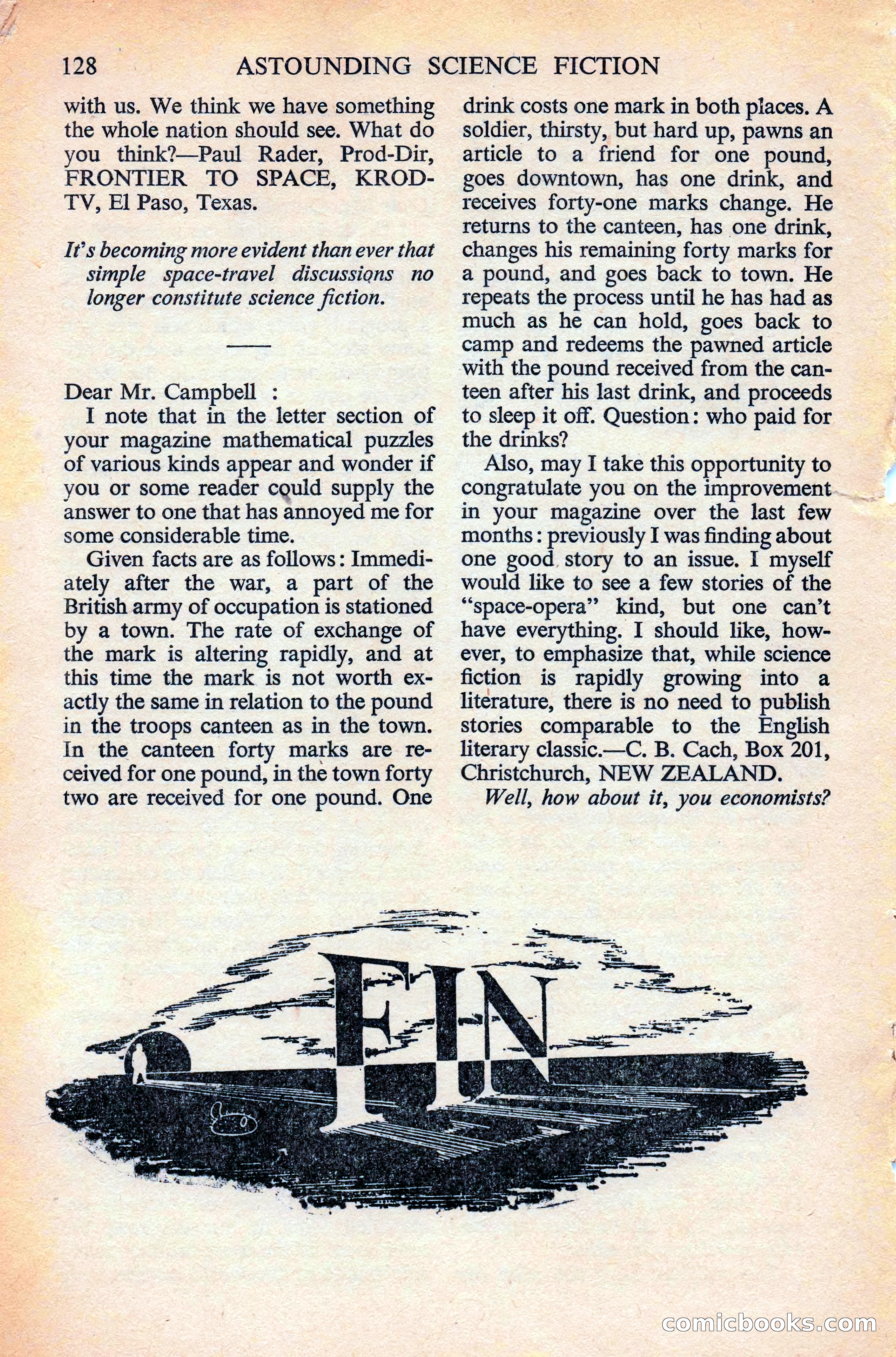 Astounding Science Fiction, British Edition — page 130 of 132