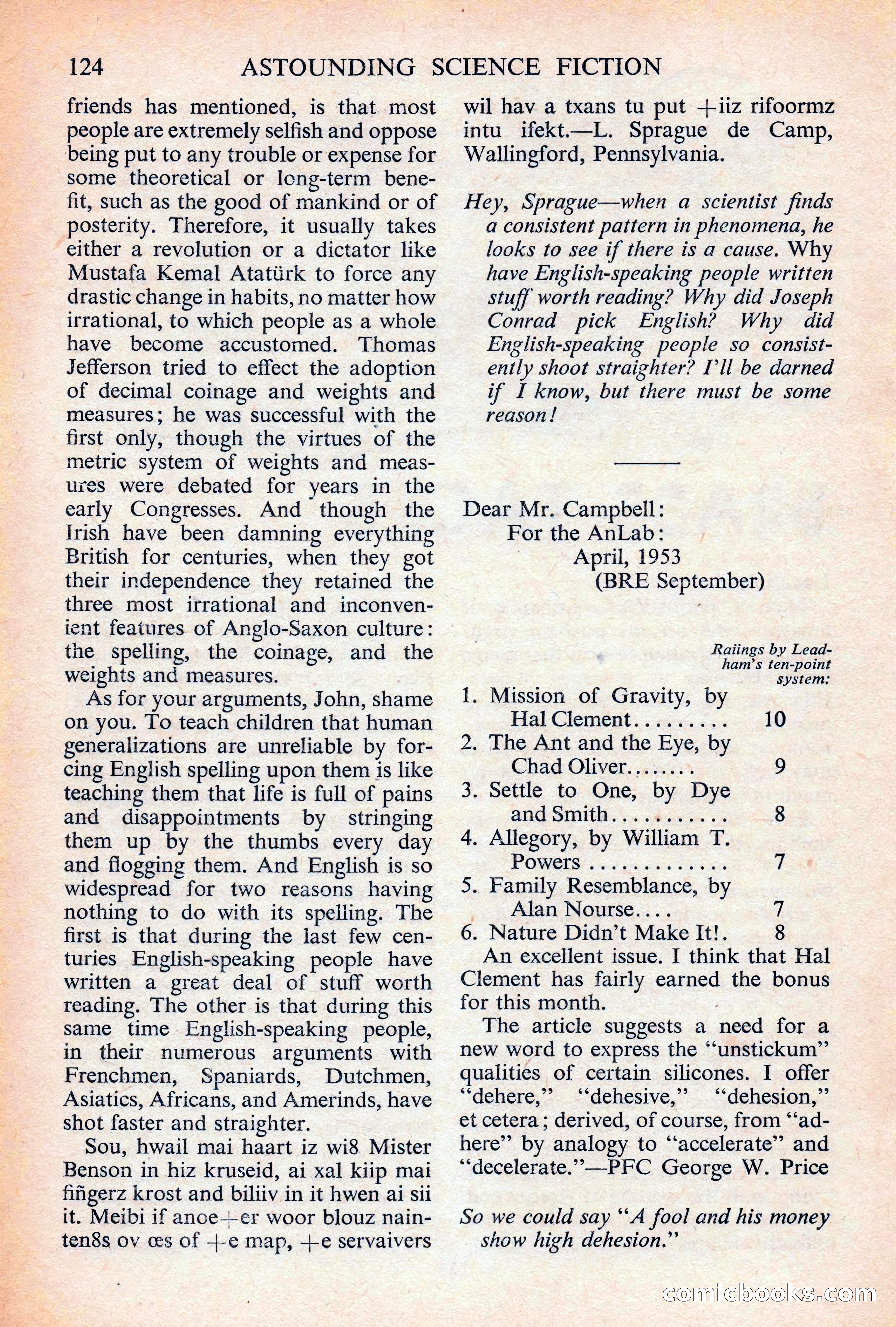 Astounding Science Fiction, British Edition — page 126 of 132