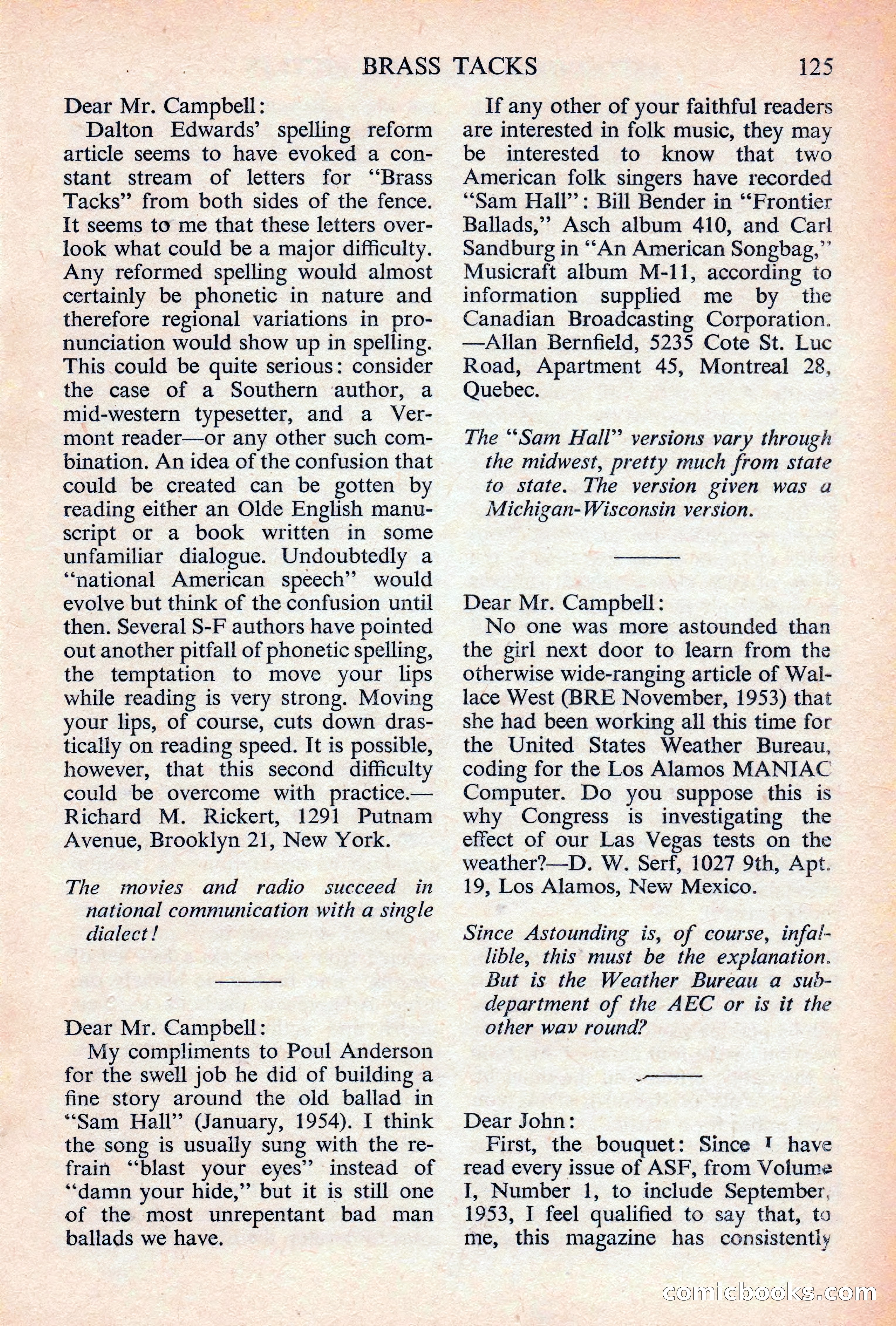 Astounding Science Fiction, British Edition — page 127 of 132